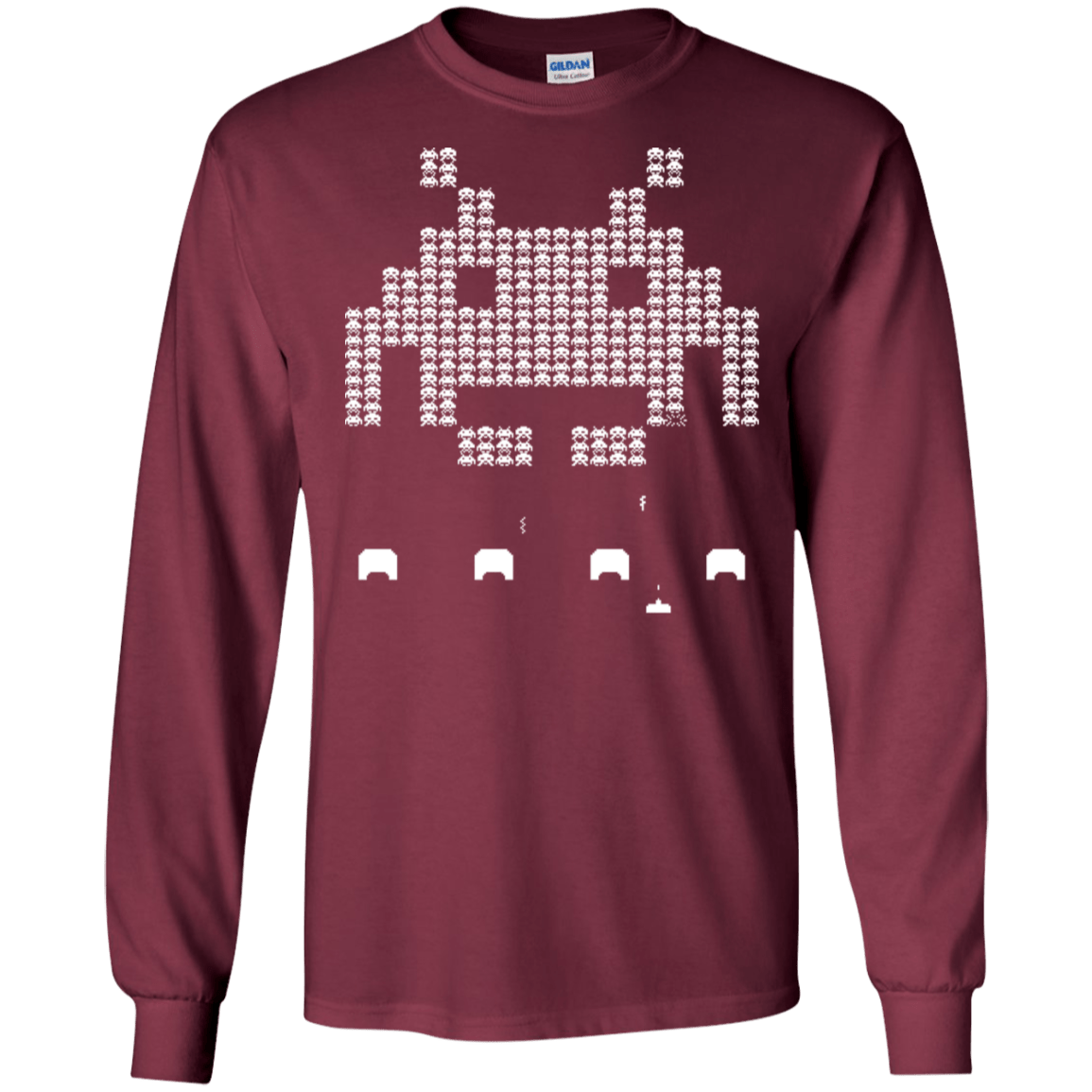 T-Shirts Maroon / S Invade Men's Long Sleeve T-Shirt