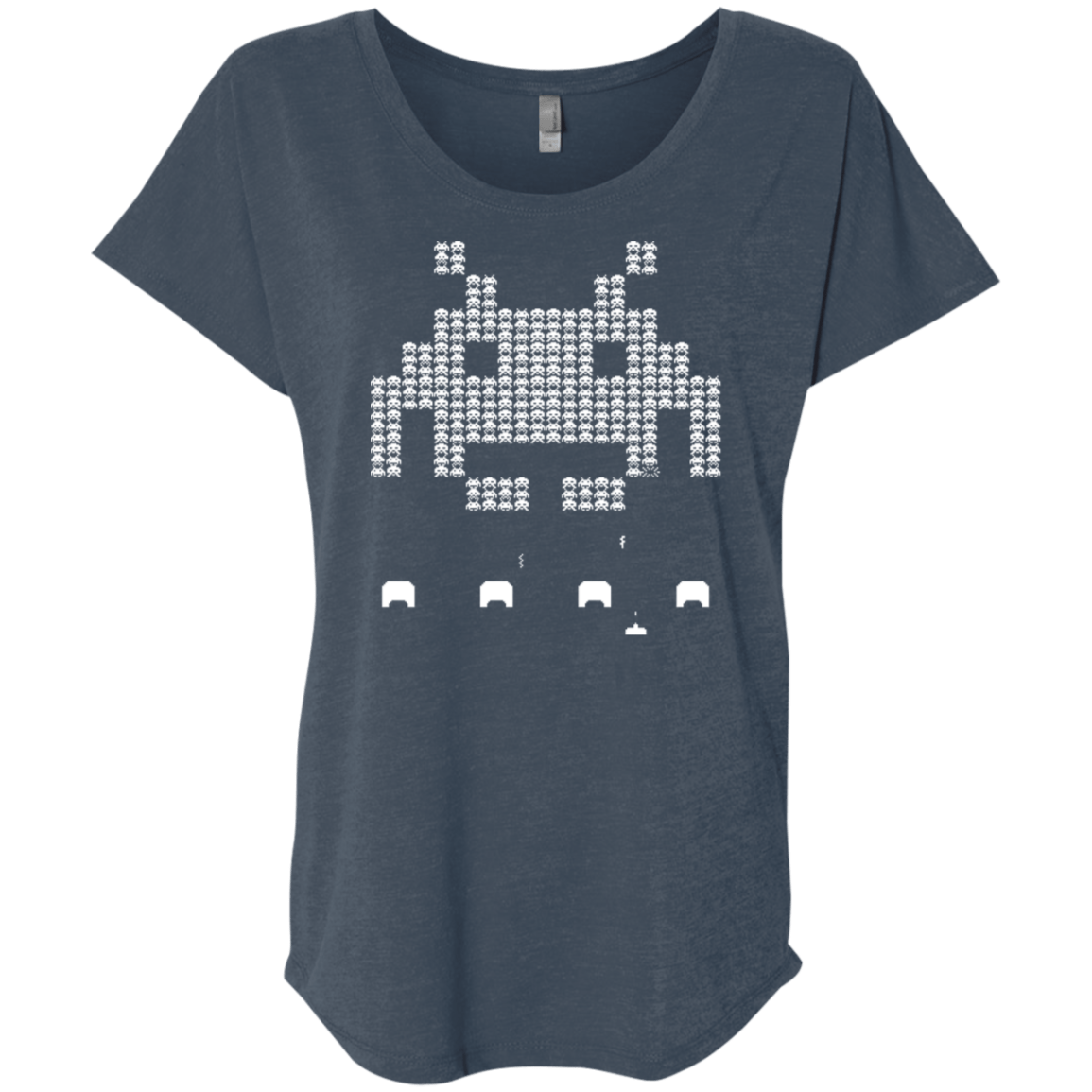 T-Shirts Indigo / X-Small Invade Triblend Dolman Sleeve