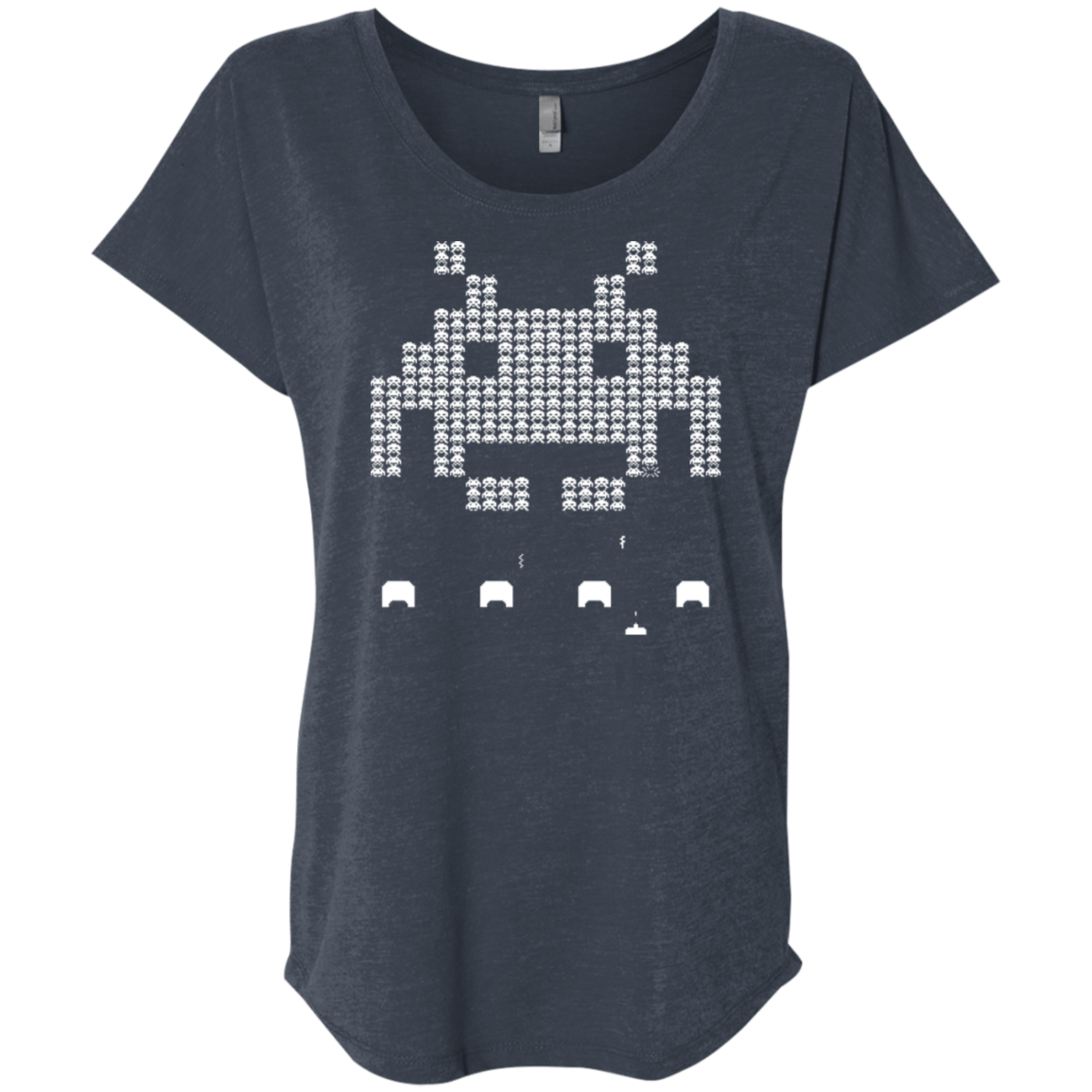 T-Shirts Vintage Navy / X-Small Invade Triblend Dolman Sleeve