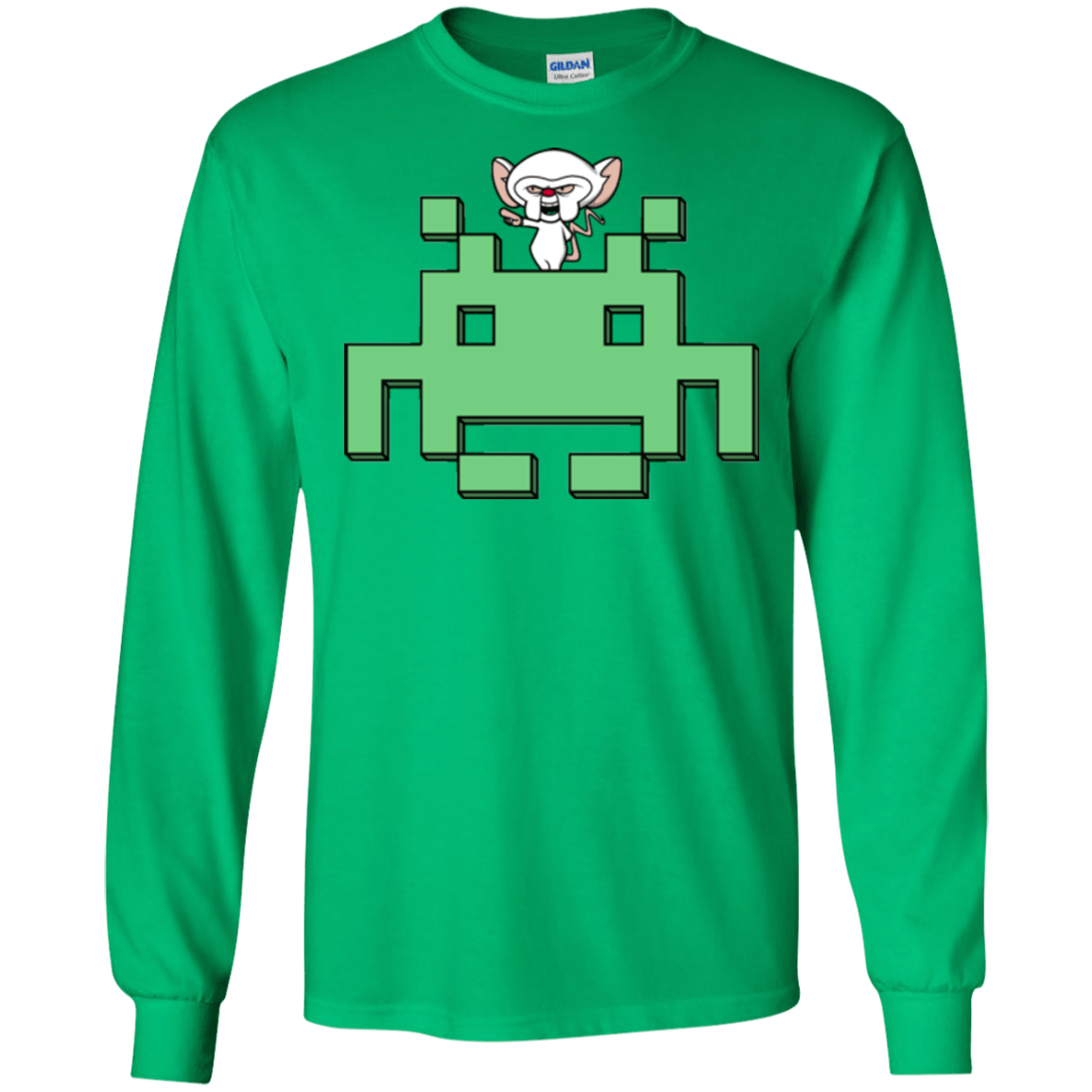 T-Shirts Irish Green / S Invaderbrain Men's Long Sleeve T-Shirt