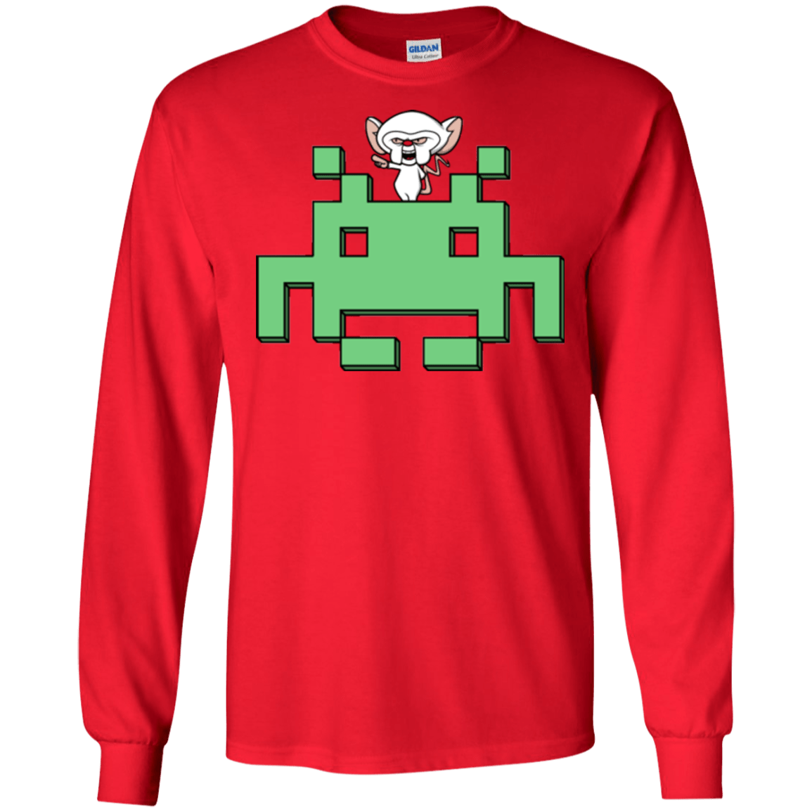 T-Shirts Red / S Invaderbrain Men's Long Sleeve T-Shirt