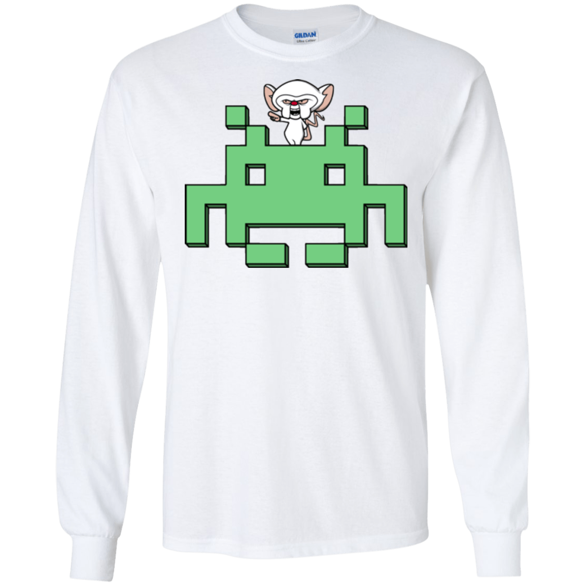 T-Shirts White / S Invaderbrain Men's Long Sleeve T-Shirt