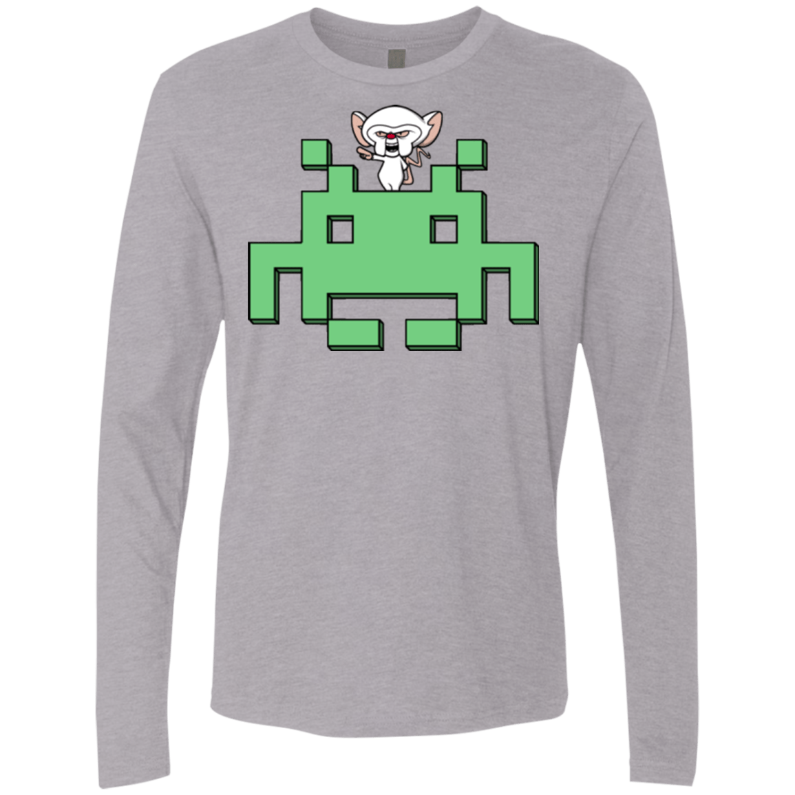 T-Shirts Heather Grey / S Invaderbrain Men's Premium Long Sleeve