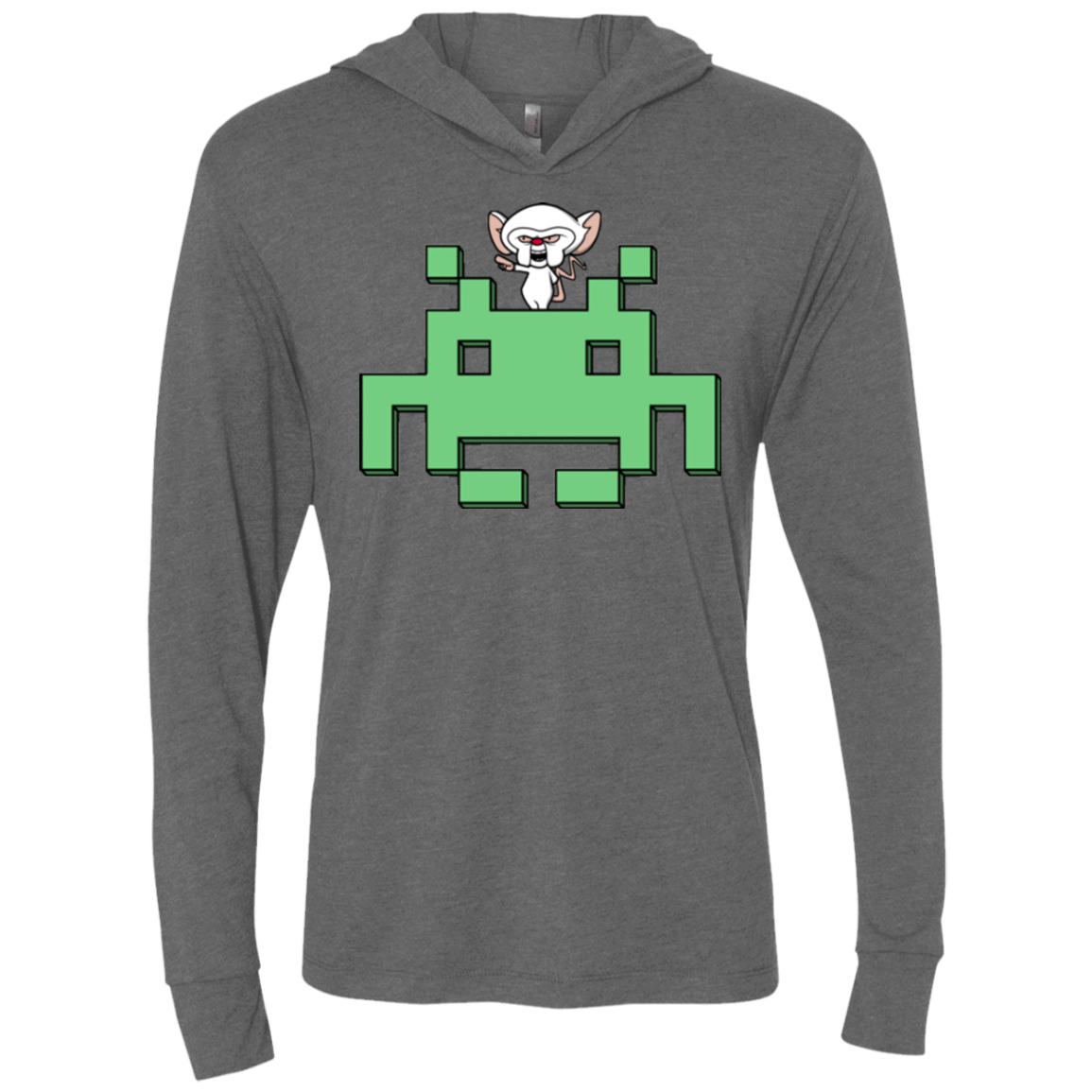 T-Shirts Premium Heather / X-Small Invaderbrain Triblend Long Sleeve Hoodie Tee