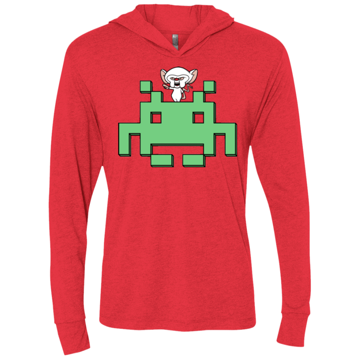 T-Shirts Vintage Red / X-Small Invaderbrain Triblend Long Sleeve Hoodie Tee