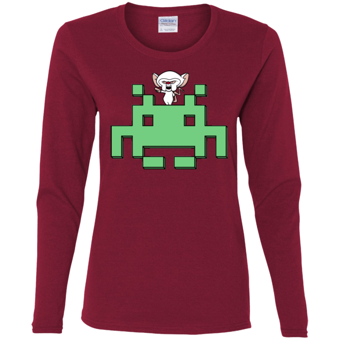 T-Shirts Cardinal / S Invaderbrain Women's Long Sleeve T-Shirt