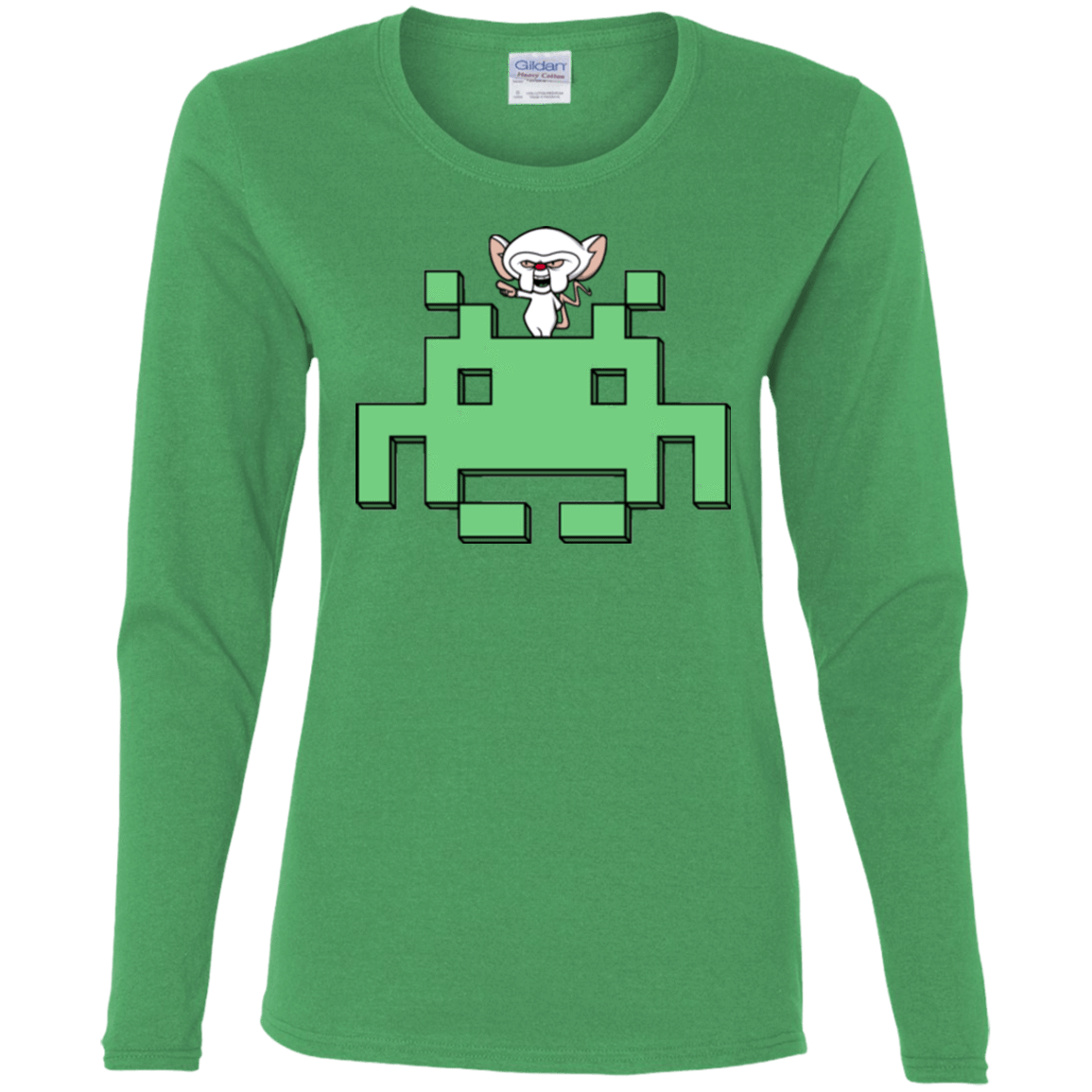 T-Shirts Irish Green / S Invaderbrain Women's Long Sleeve T-Shirt