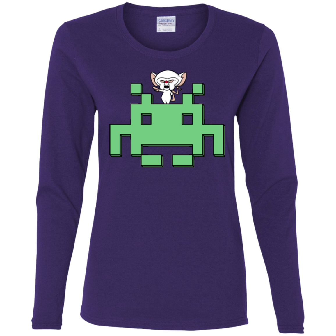 T-Shirts Purple / S Invaderbrain Women's Long Sleeve T-Shirt