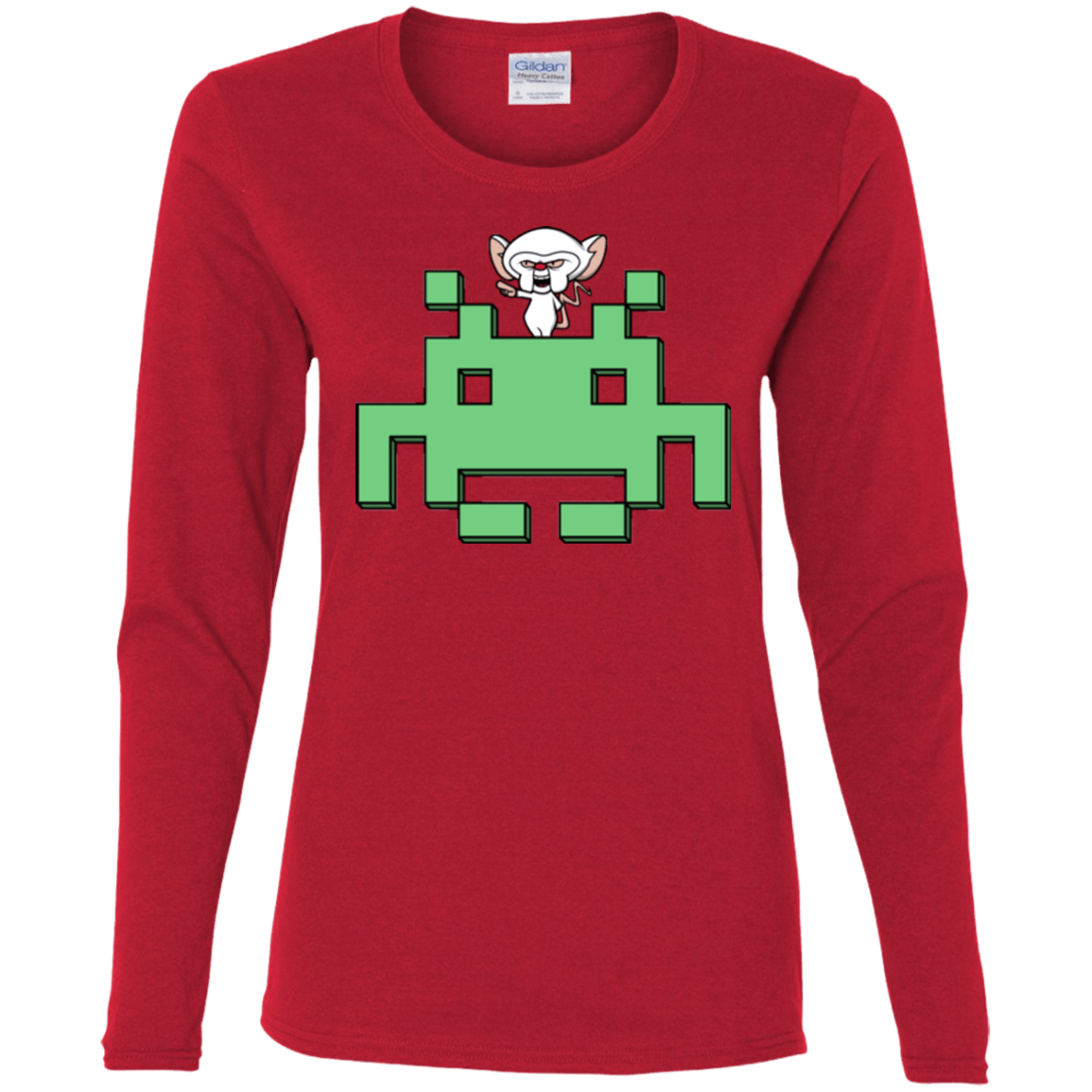 T-Shirts Red / S Invaderbrain Women's Long Sleeve T-Shirt
