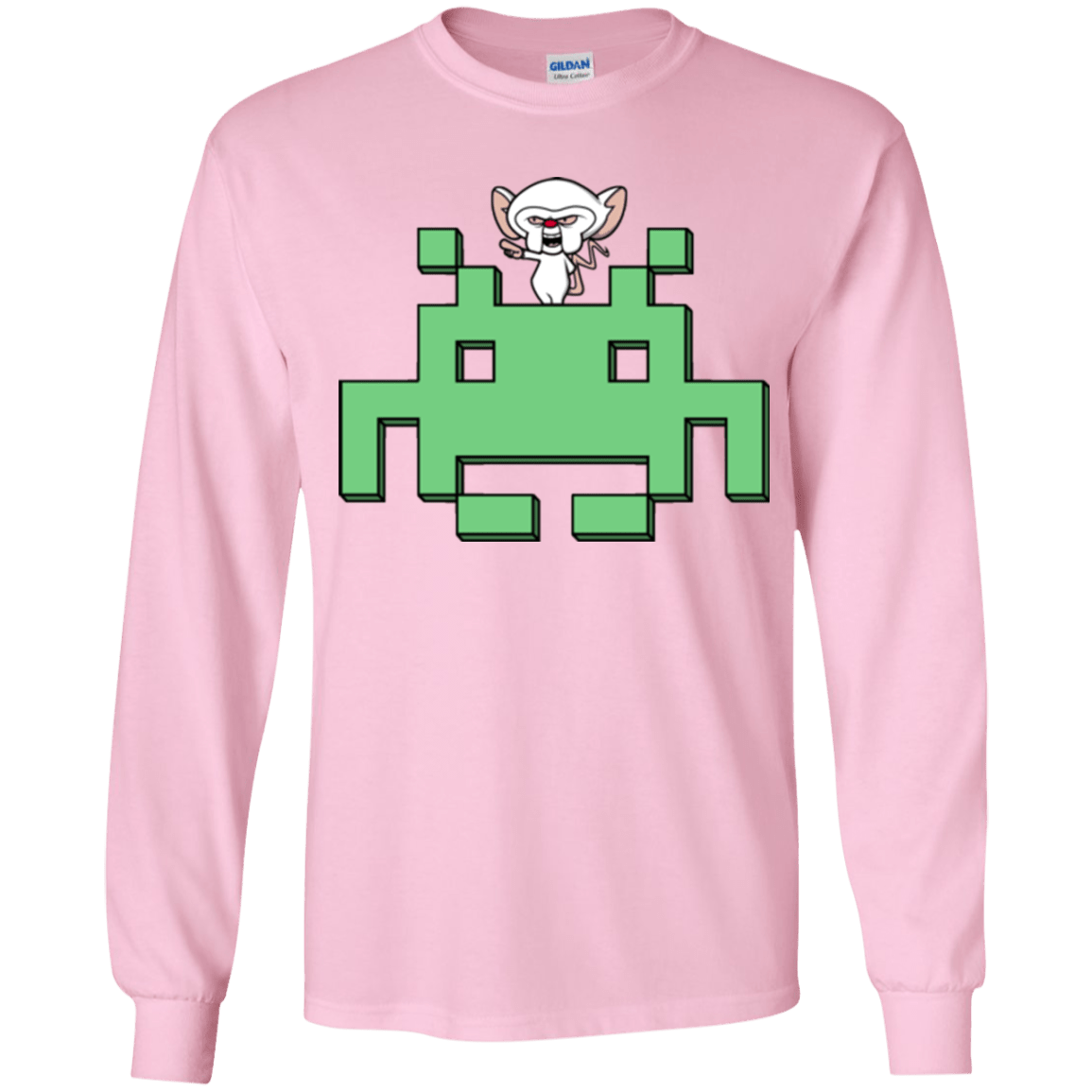 T-Shirts Light Pink / YS Invaderbrain Youth Long Sleeve T-Shirt