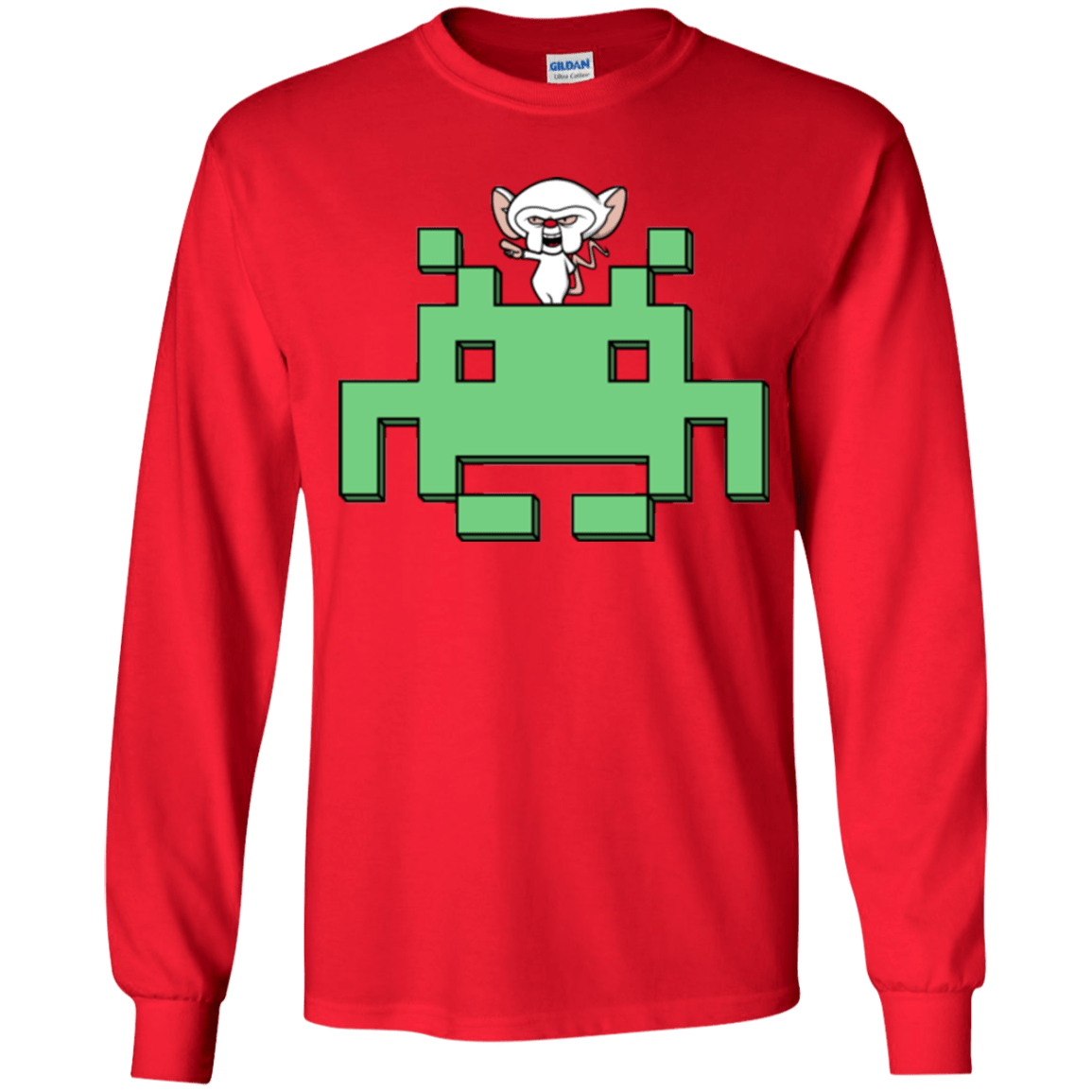 T-Shirts Red / YS Invaderbrain Youth Long Sleeve T-Shirt