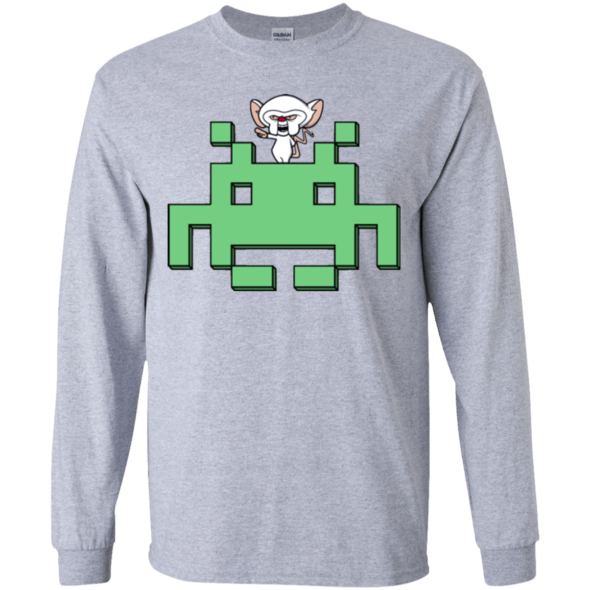 T-Shirts Sport Grey / YS Invaderbrain Youth Long Sleeve T-Shirt
