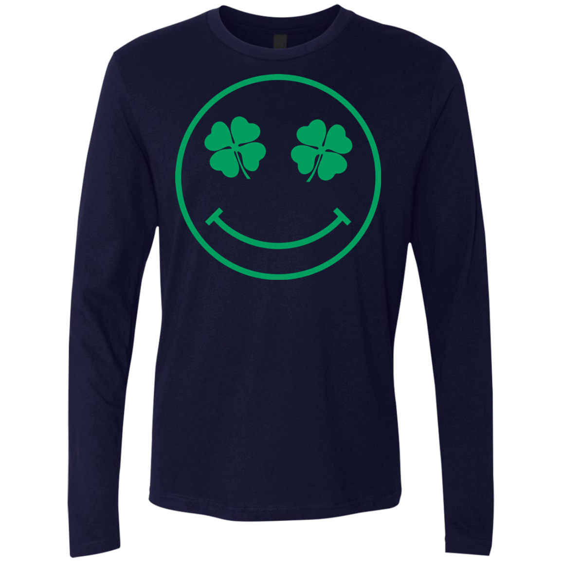 T-Shirts Midnight Navy / Small Irish Smiley Men's Premium Long Sleeve