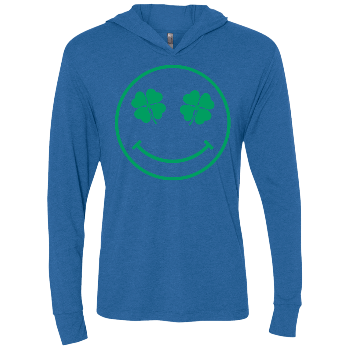T-Shirts Vintage Royal / X-Small Irish Smiley Triblend Long Sleeve Hoodie Tee