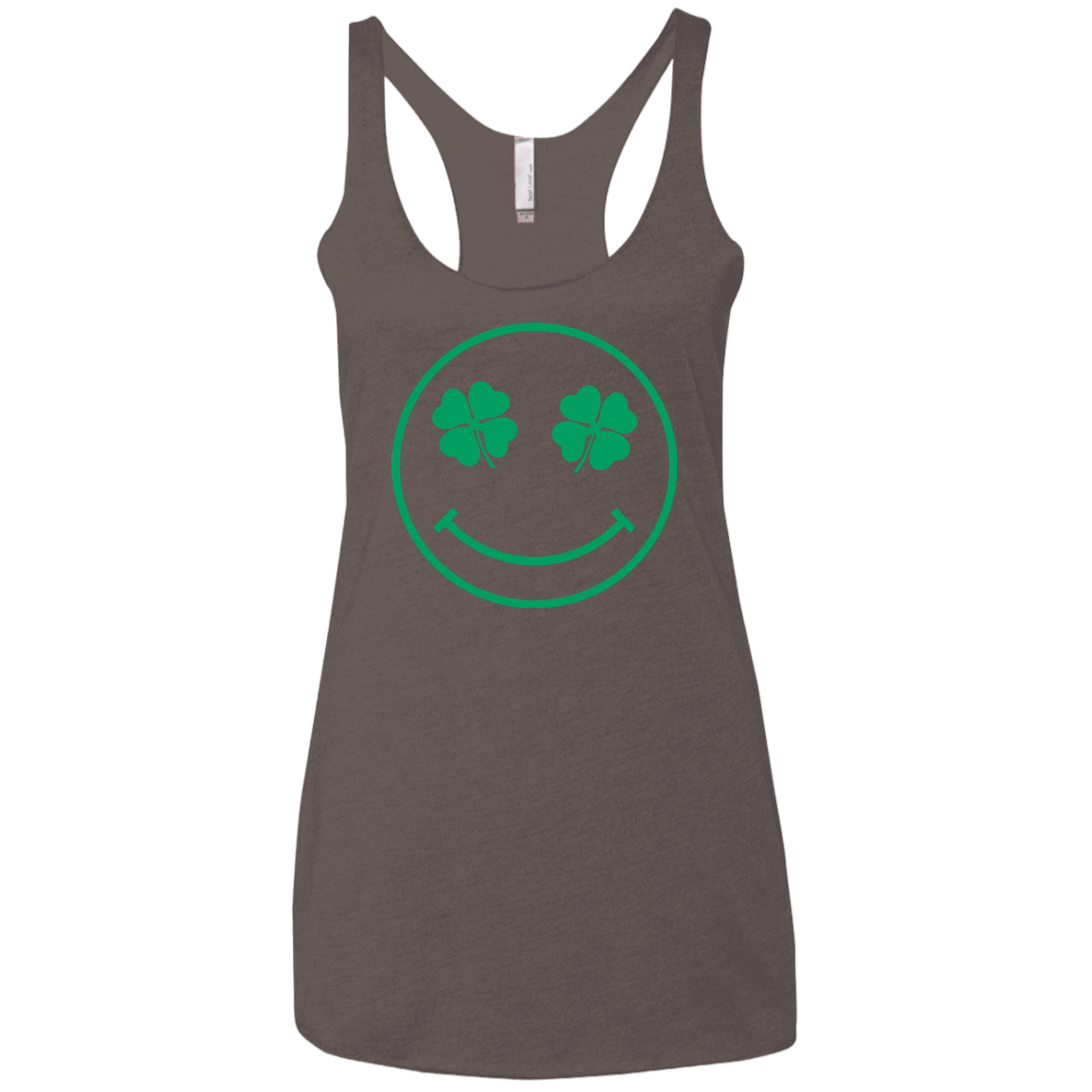 T-Shirts Macchiato / X-Small Irish Smiley Women's Triblend Racerback Tank