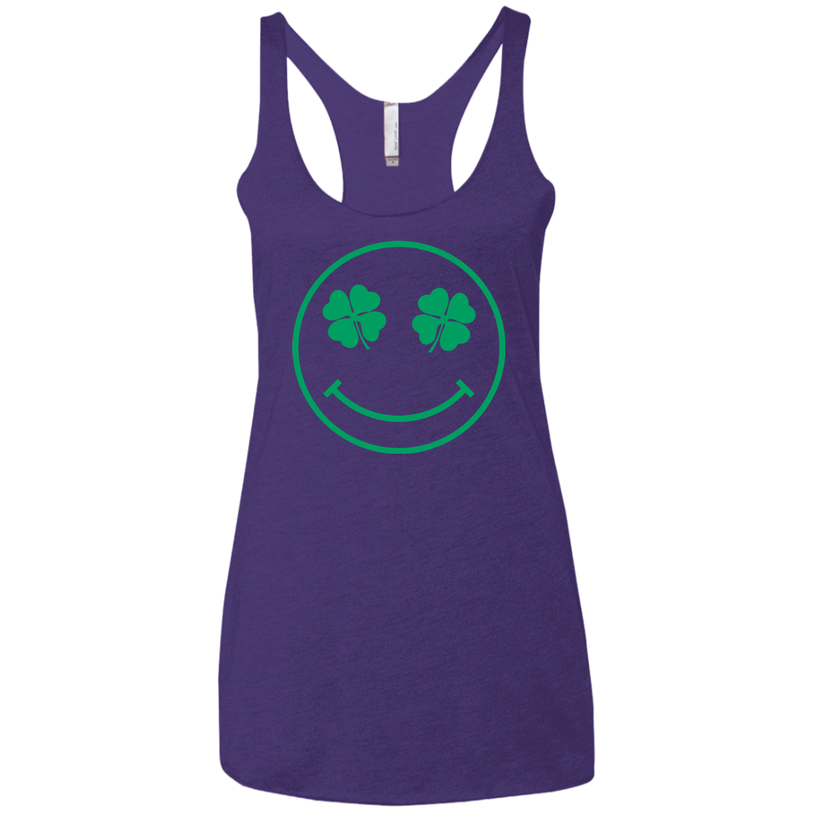 T-Shirts Purple Rush / X-Small Irish Smiley Women's Triblend Racerback Tank