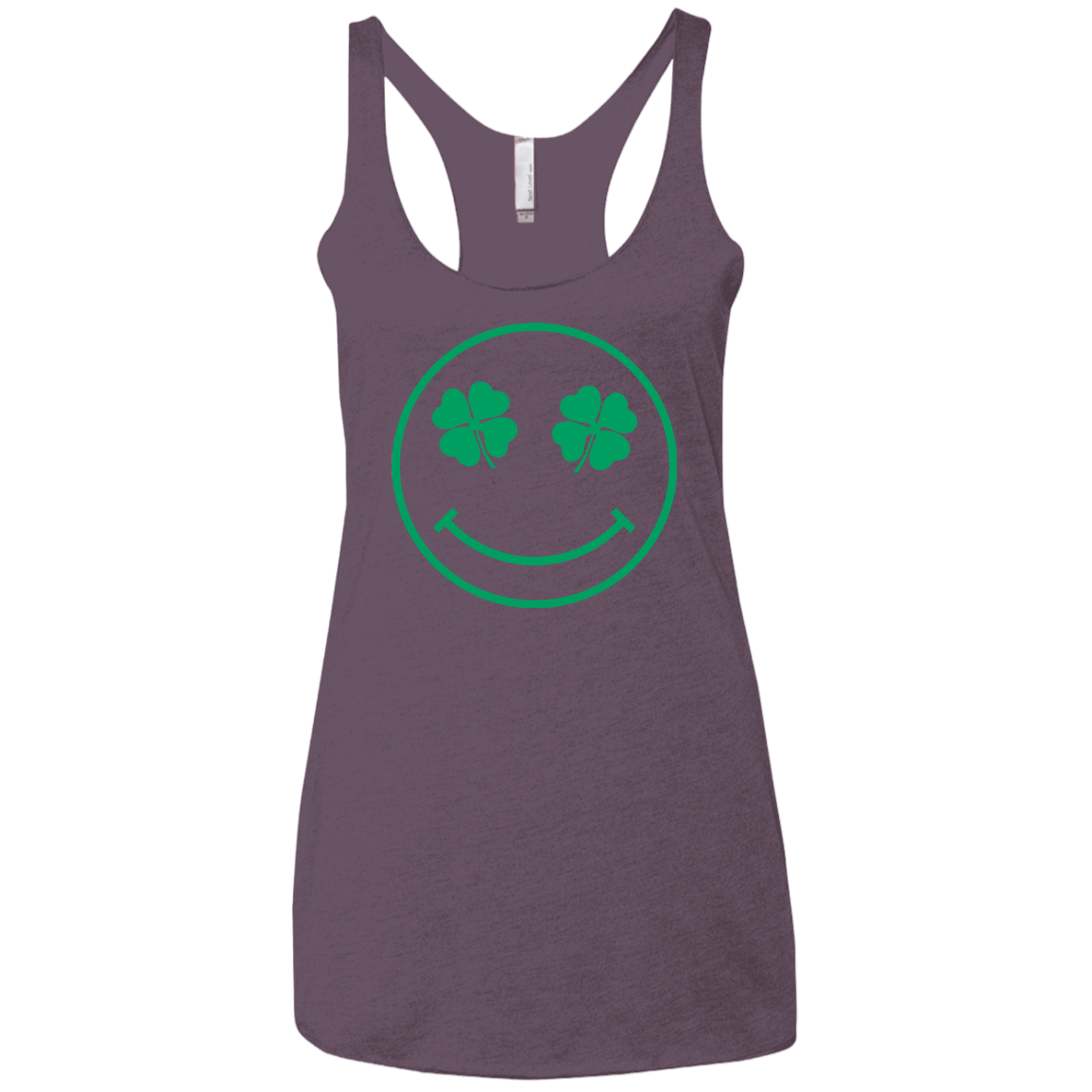 T-Shirts Vintage Purple / X-Small Irish Smiley Women's Triblend Racerback Tank