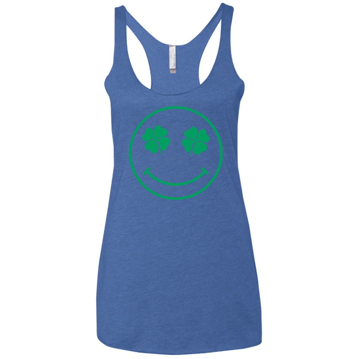T-Shirts Vintage Royal / X-Small Irish Smiley Women's Triblend Racerback Tank
