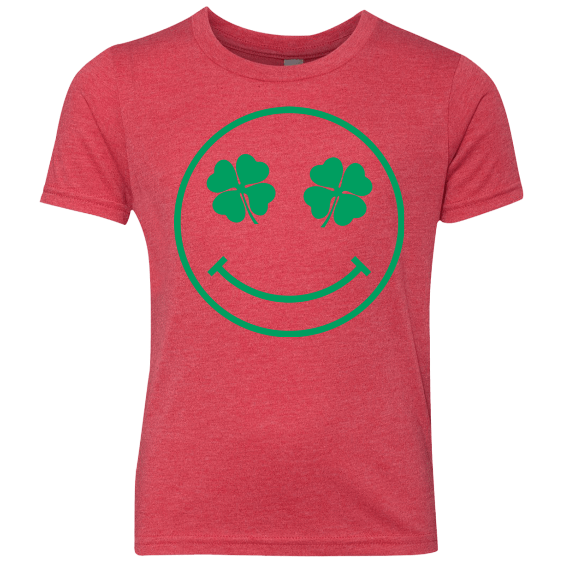 T-Shirts Vintage Red / YXS Irish Smiley Youth Triblend T-Shirt