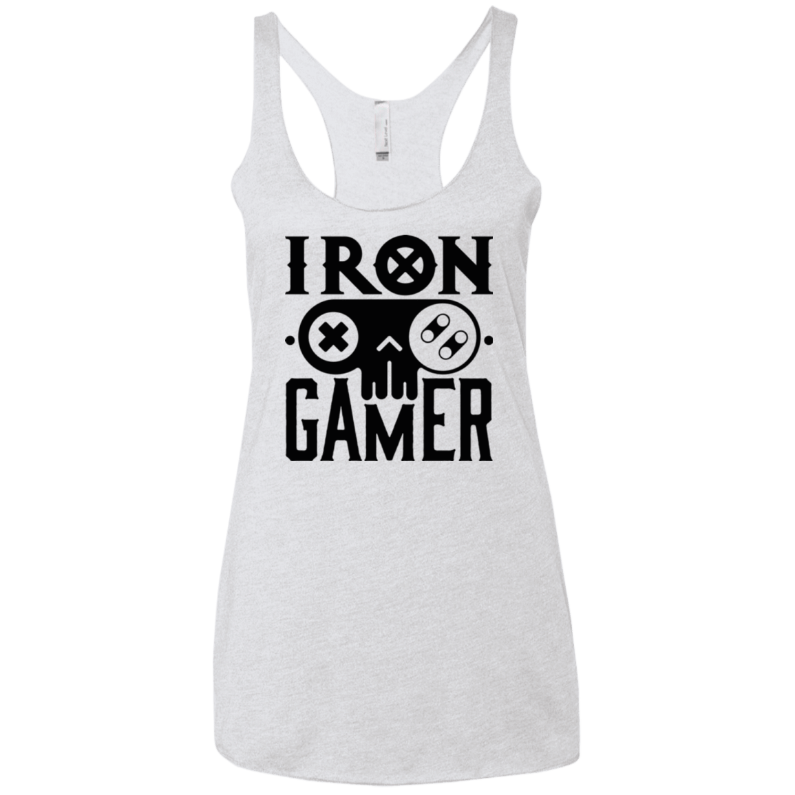 T-Shirts Heather White / X-Small Iron Gamer Women's Triblend Racerback Tank