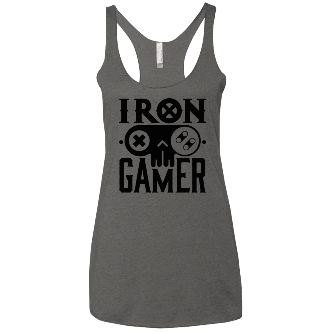 T-Shirts Premium Heather / X-Small Iron Gamer Women's Triblend Racerback Tank