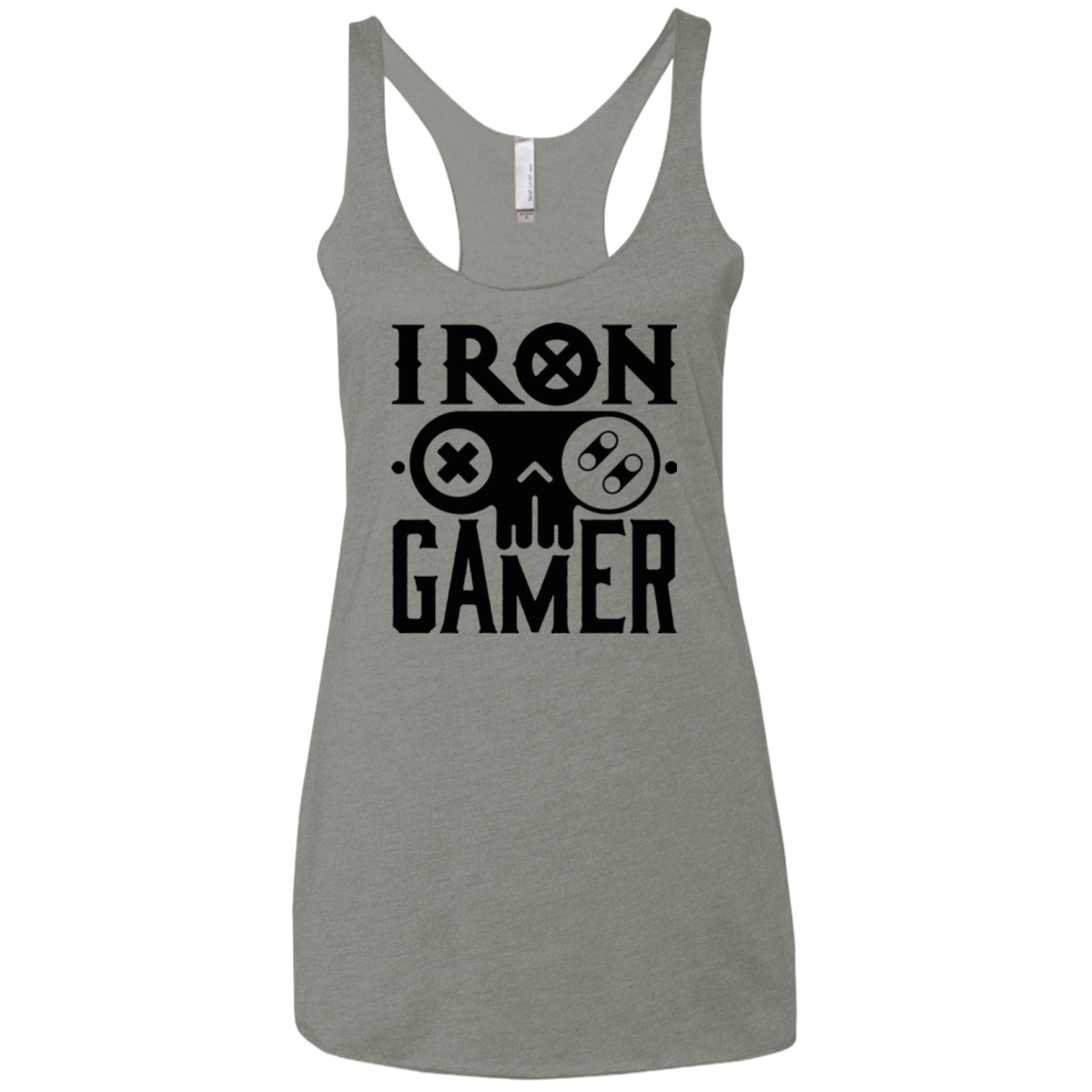 T-Shirts Venetian Grey / X-Small Iron Gamer Women's Triblend Racerback Tank
