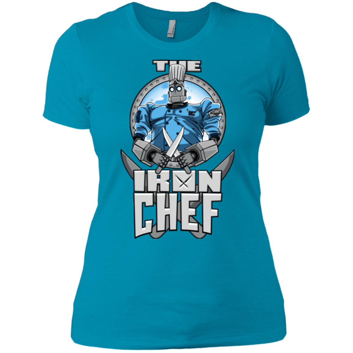 T-Shirts Turquoise / X-Small Iron Giant Chef Women's Premium T-Shirt
