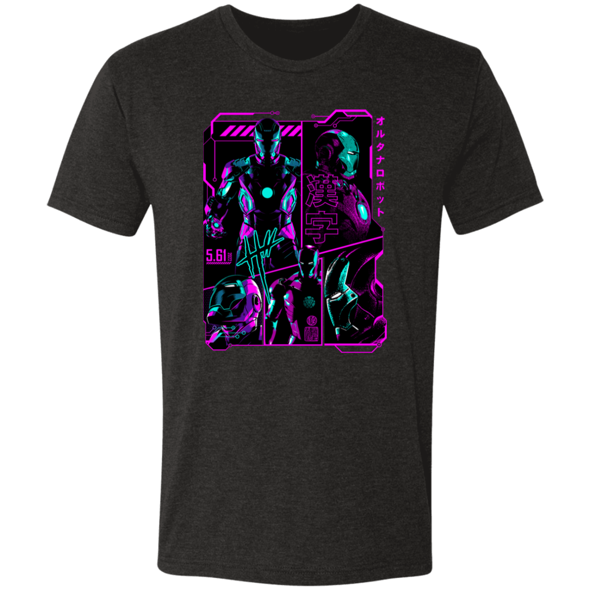 T-Shirts Vintage Black / S Iron Manga Men's Triblend T-Shirt