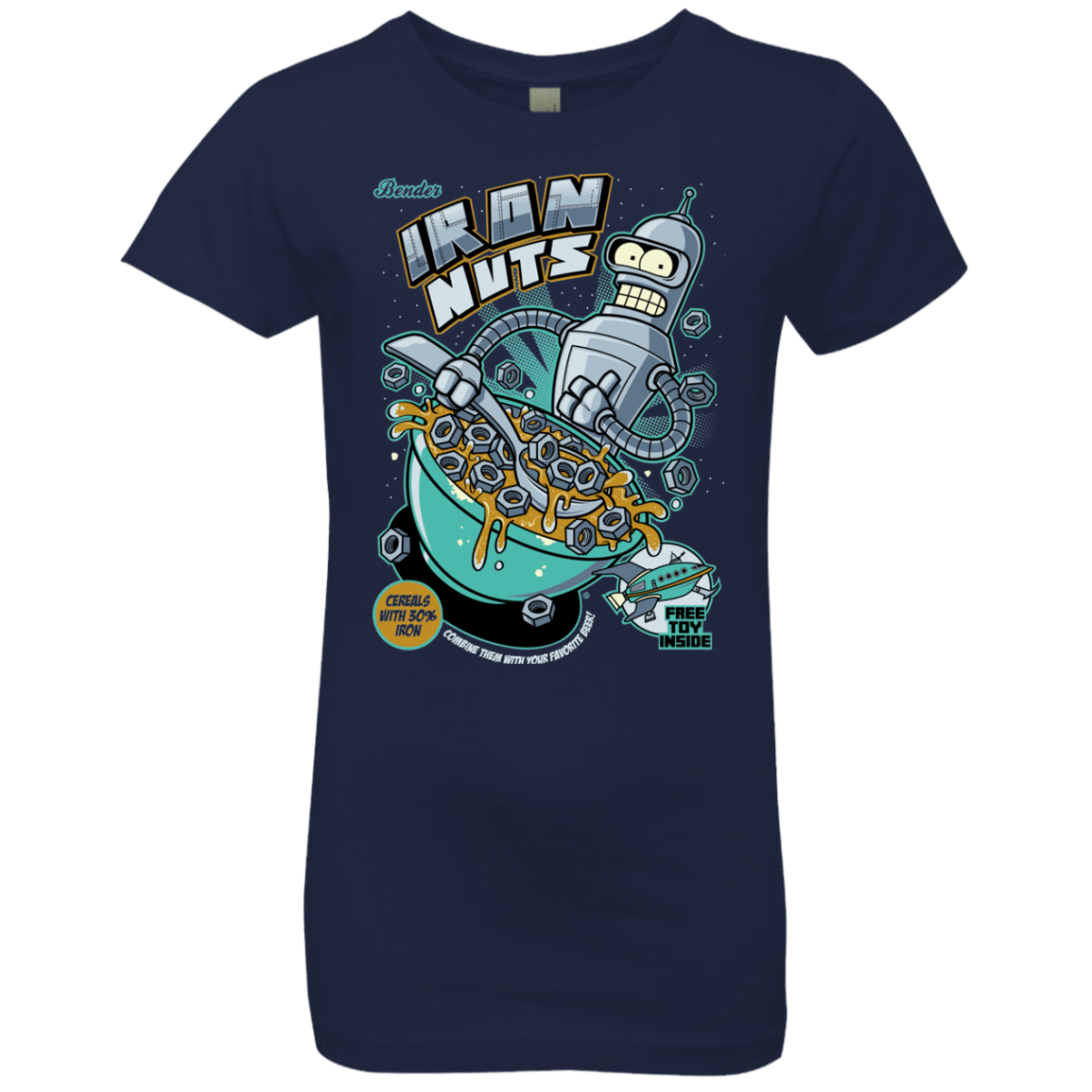 T-Shirts Midnight Navy / YXS Iron Nuts Girls Premium T-Shirt