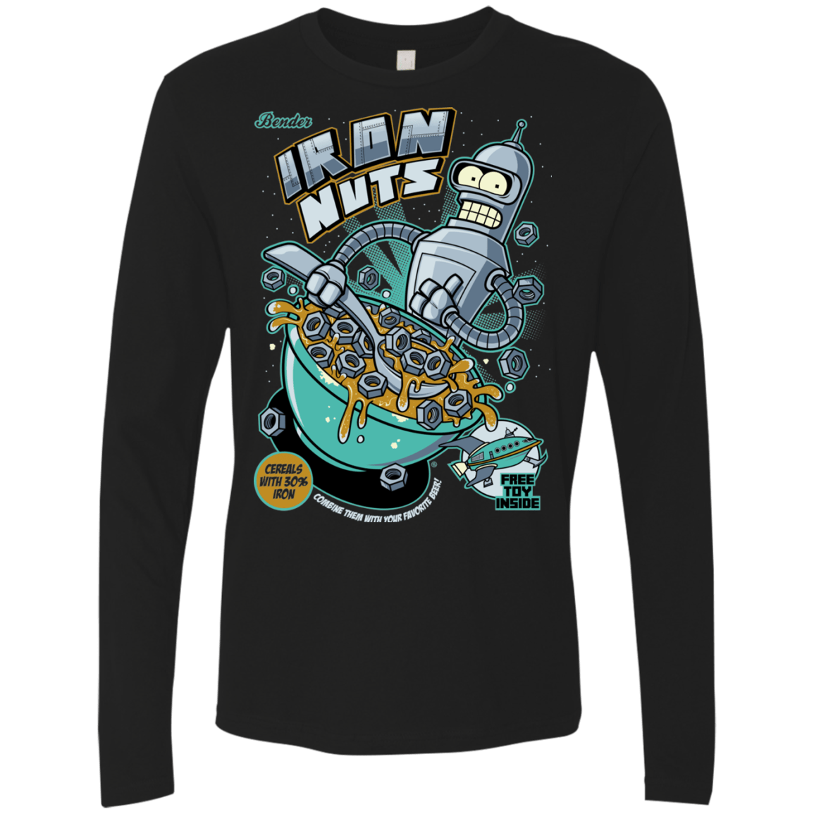 T-Shirts Black / S Iron Nuts Men's Premium Long Sleeve