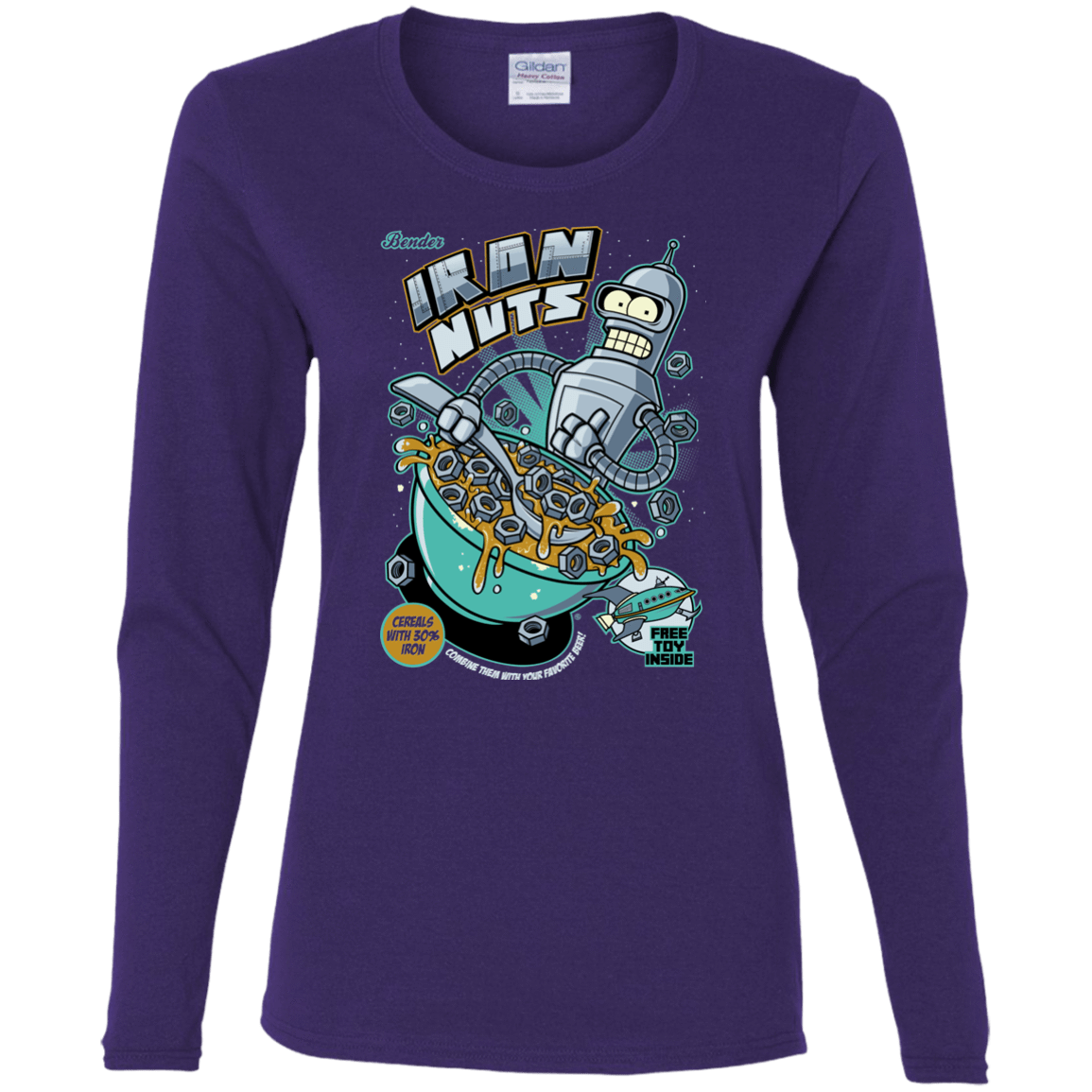 T-Shirts Purple / S Iron Nuts Women's Long Sleeve T-Shirt