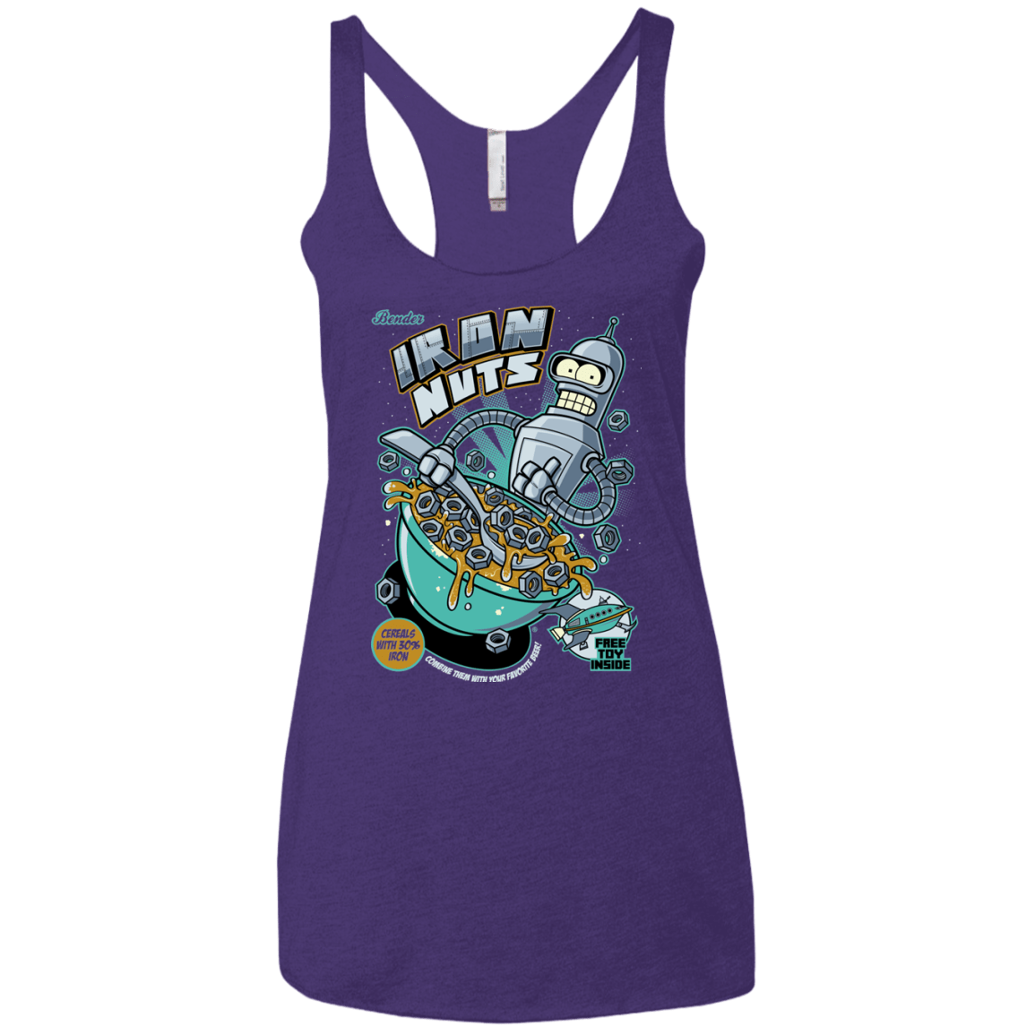 T-Shirts Purple Rush / X-Small Iron Nuts Women's Triblend Racerback Tank