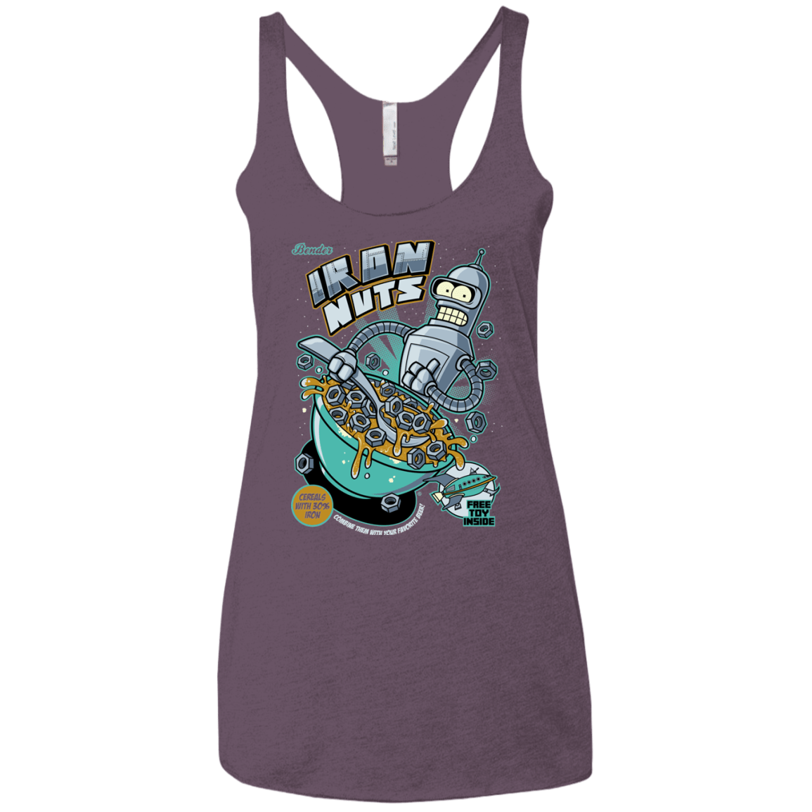 T-Shirts Vintage Purple / X-Small Iron Nuts Women's Triblend Racerback Tank