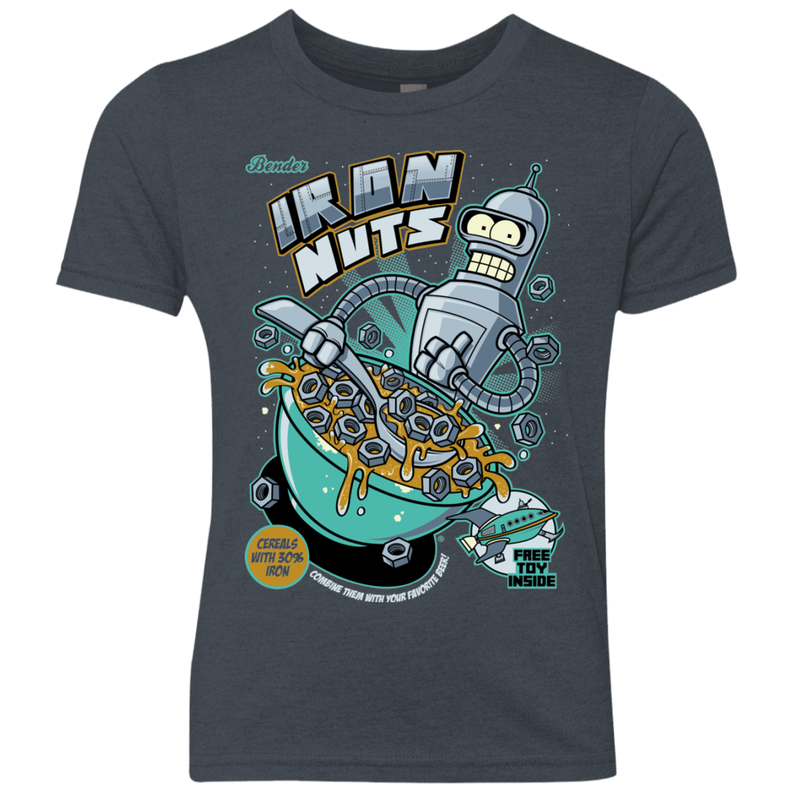 T-Shirts Vintage Navy / YXS Iron Nuts Youth Triblend T-Shirt