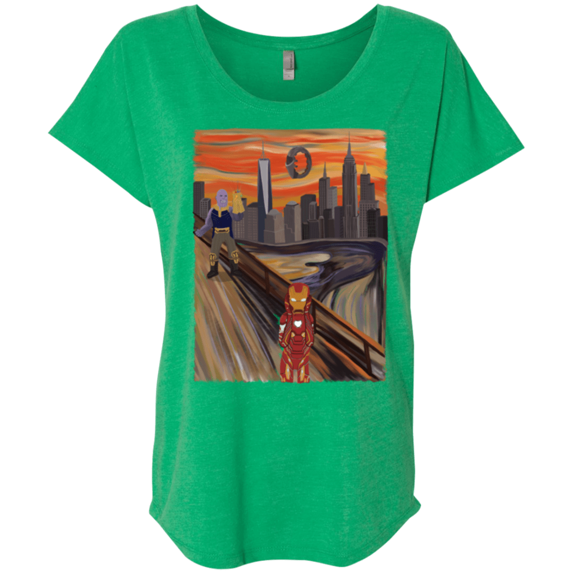 T-Shirts Envy / X-Small Iron Scream Triblend Dolman Sleeve