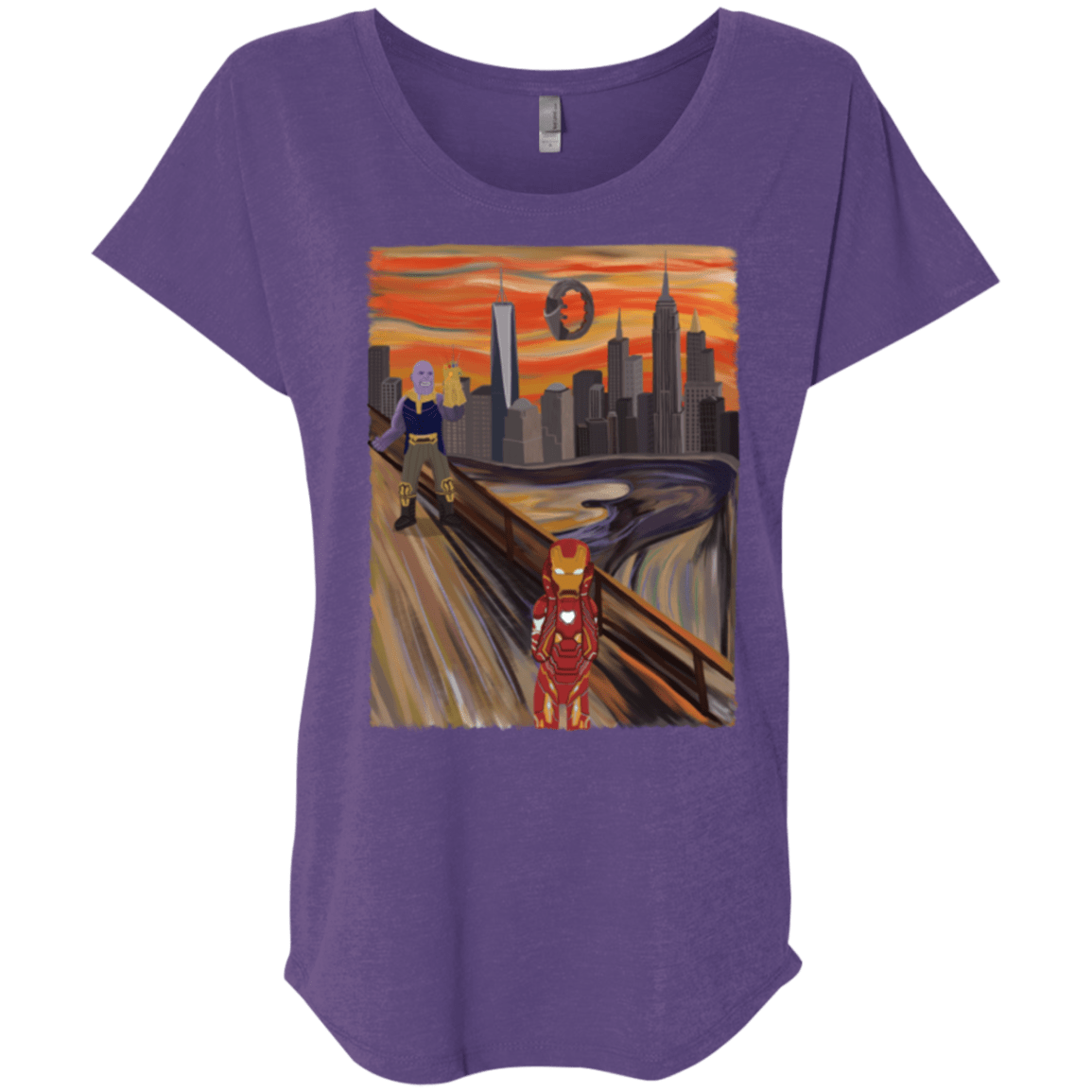 T-Shirts Purple Rush / X-Small Iron Scream Triblend Dolman Sleeve