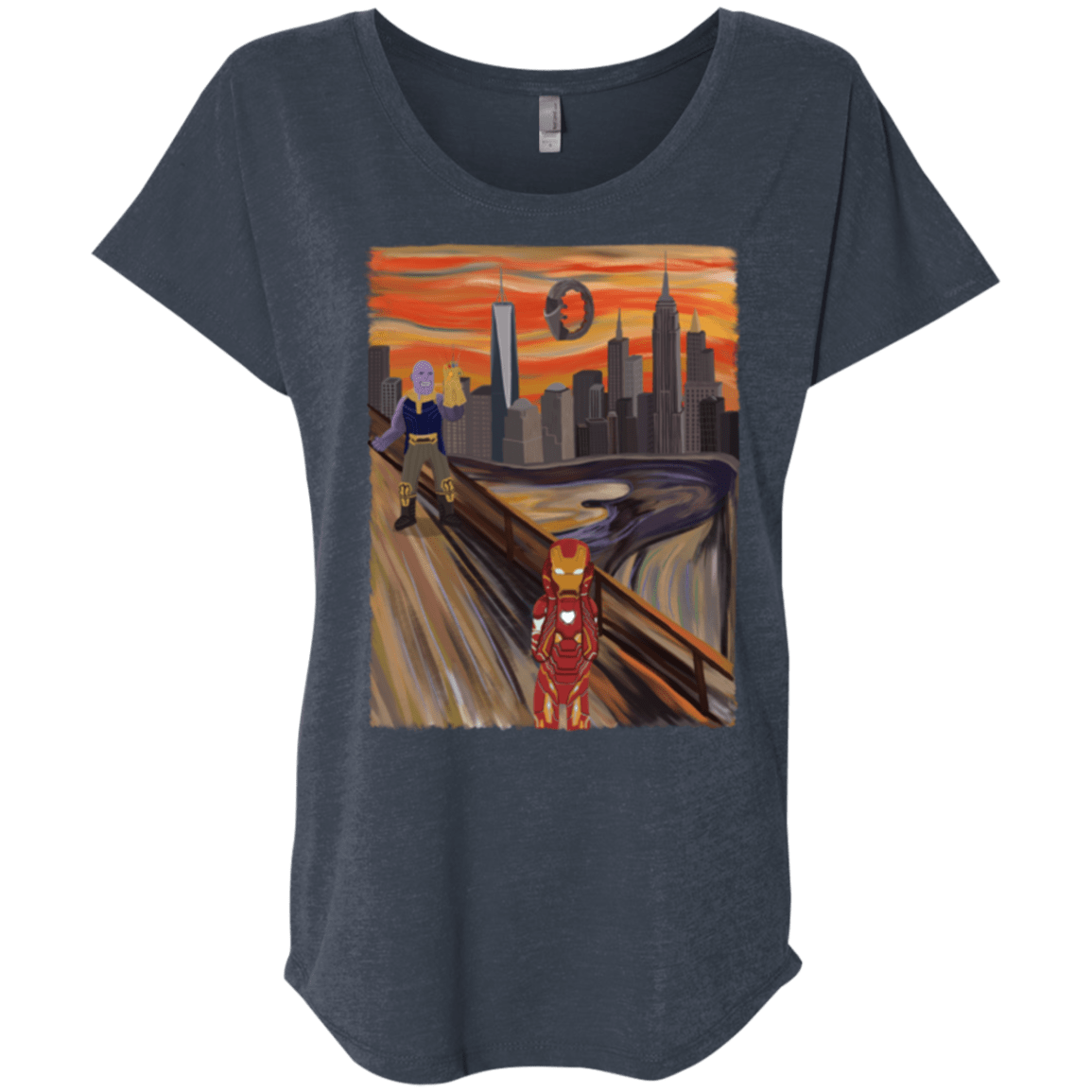 T-Shirts Vintage Navy / X-Small Iron Scream Triblend Dolman Sleeve