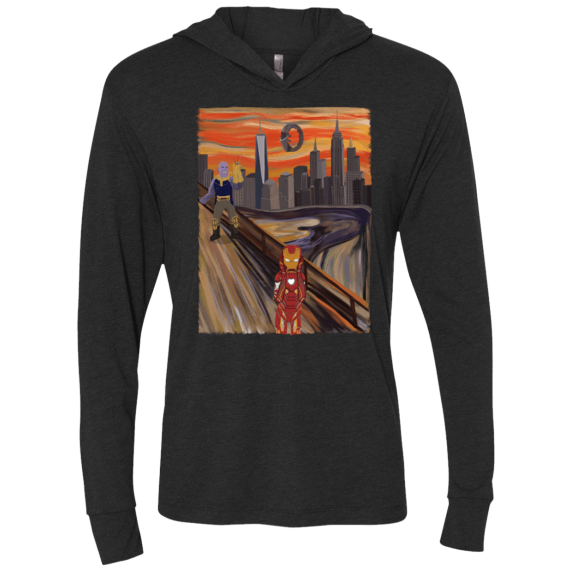 T-Shirts Vintage Black / X-Small Iron Scream Triblend Long Sleeve Hoodie Tee