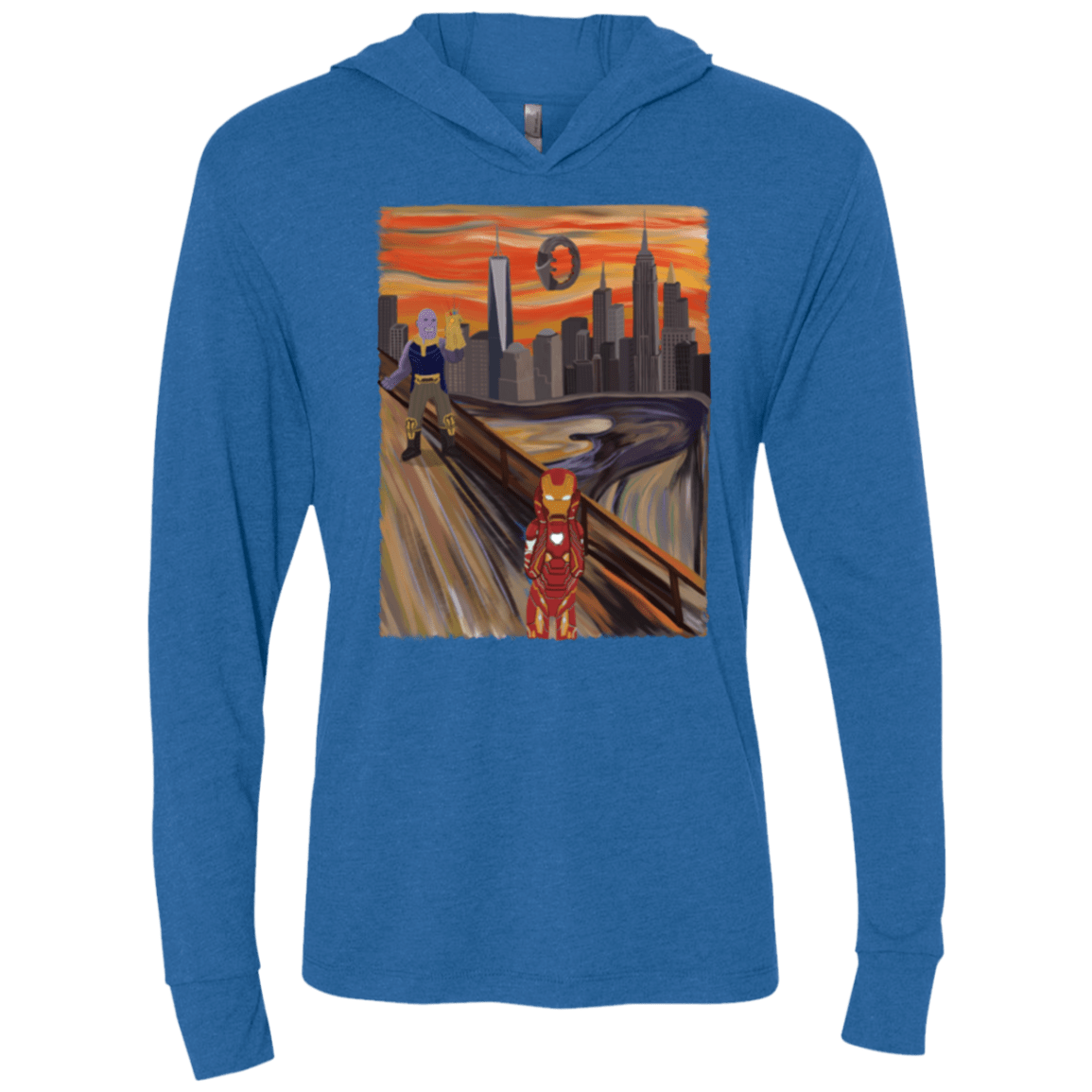 T-Shirts Vintage Royal / X-Small Iron Scream Triblend Long Sleeve Hoodie Tee