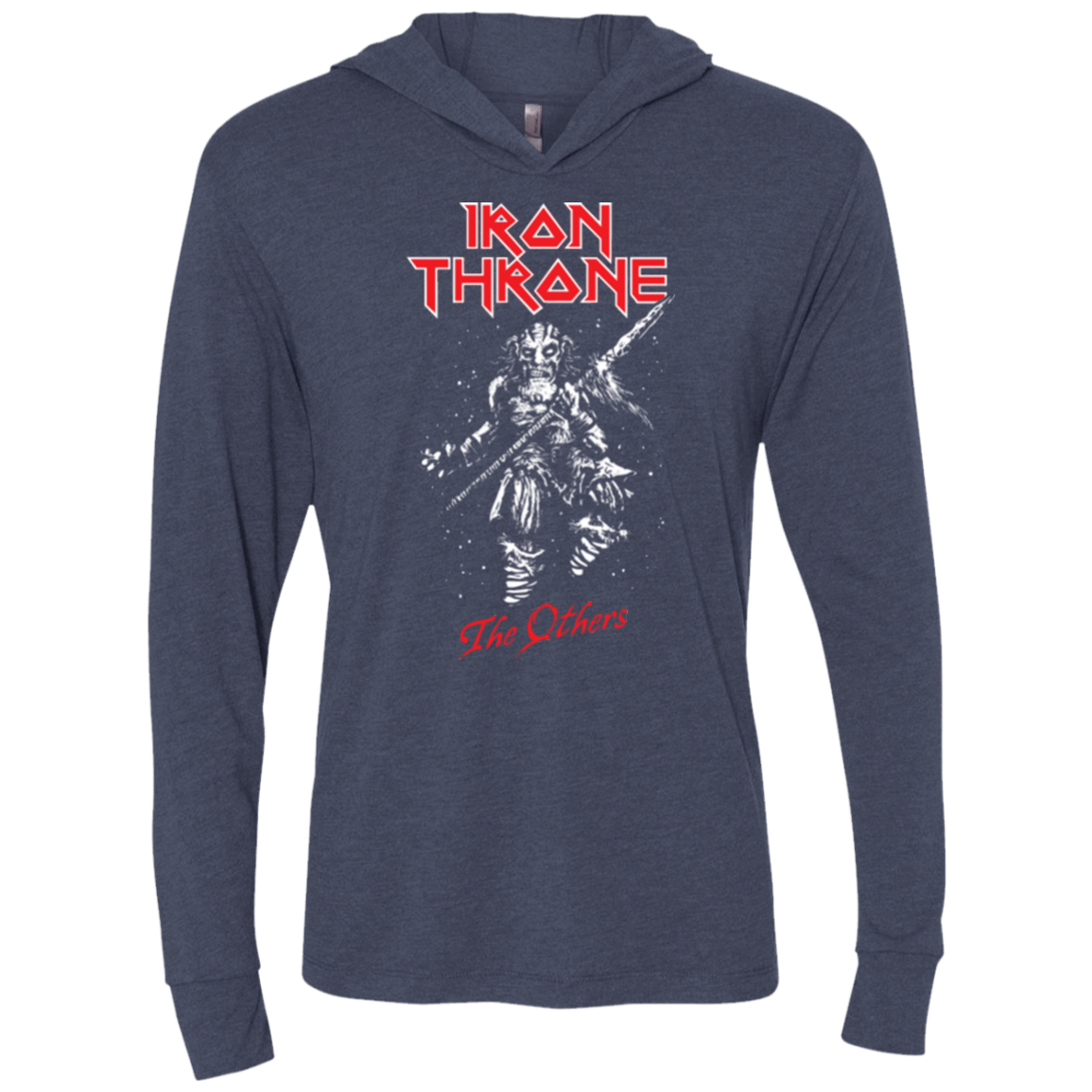 T-Shirts Vintage Navy / X-Small Iron Throne Triblend Long Sleeve Hoodie Tee