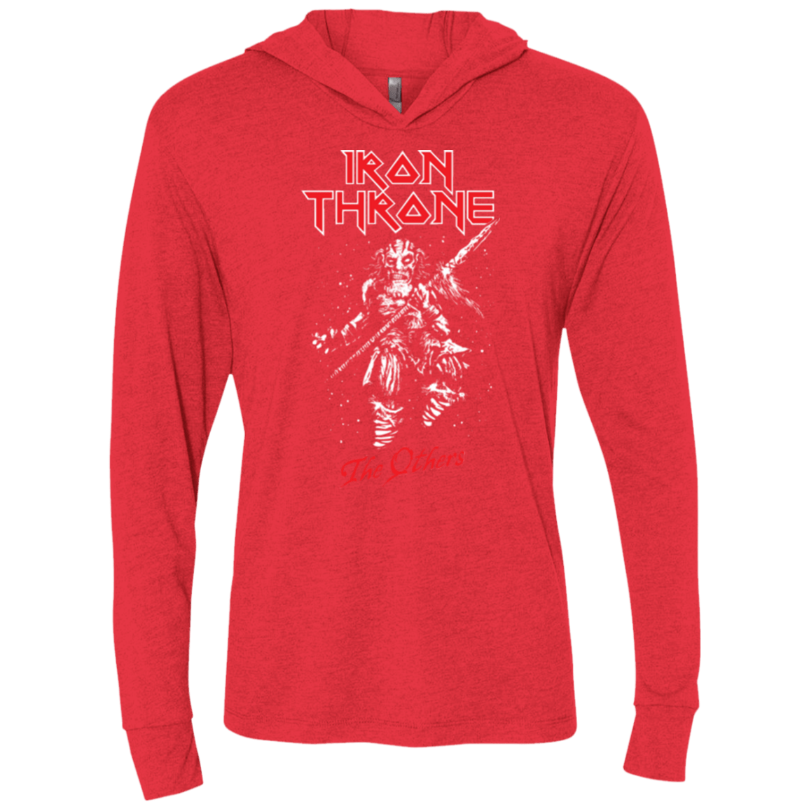 T-Shirts Vintage Red / X-Small Iron Throne Triblend Long Sleeve Hoodie Tee
