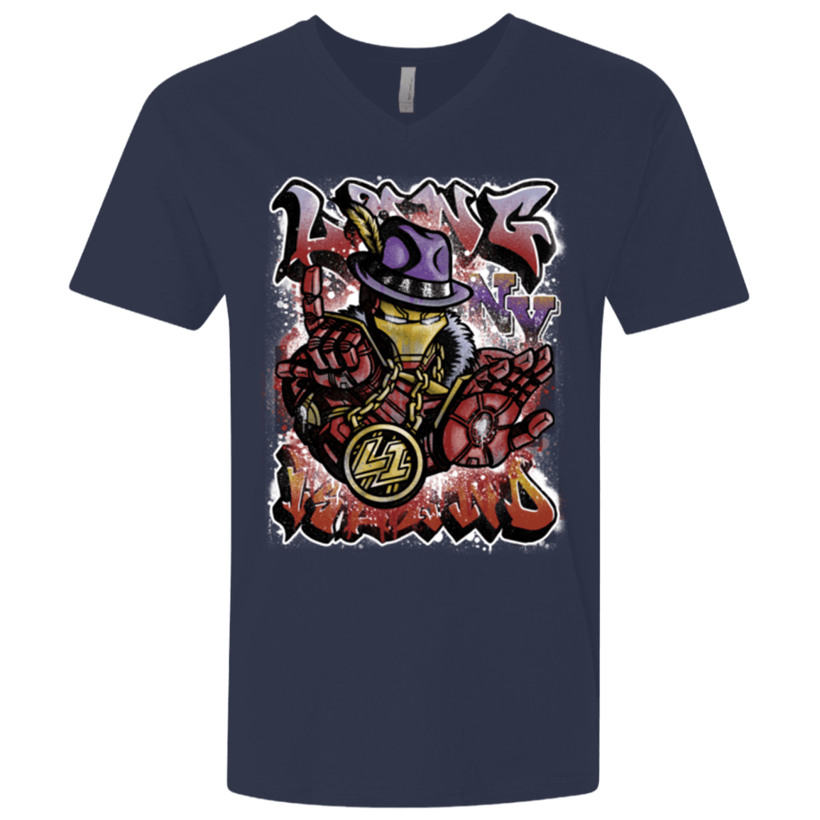 T-Shirts Midnight Navy / X-Small Ironman Long Island Men's Premium V-Neck
