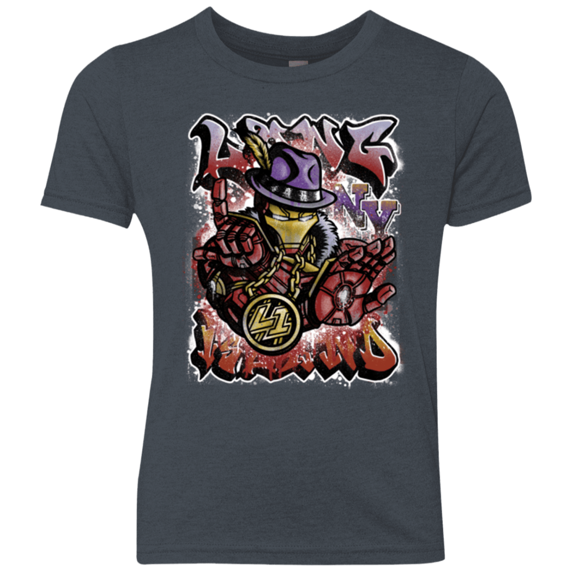 T-Shirts Vintage Navy / YXS Ironman Long Island Youth Triblend T-Shirt