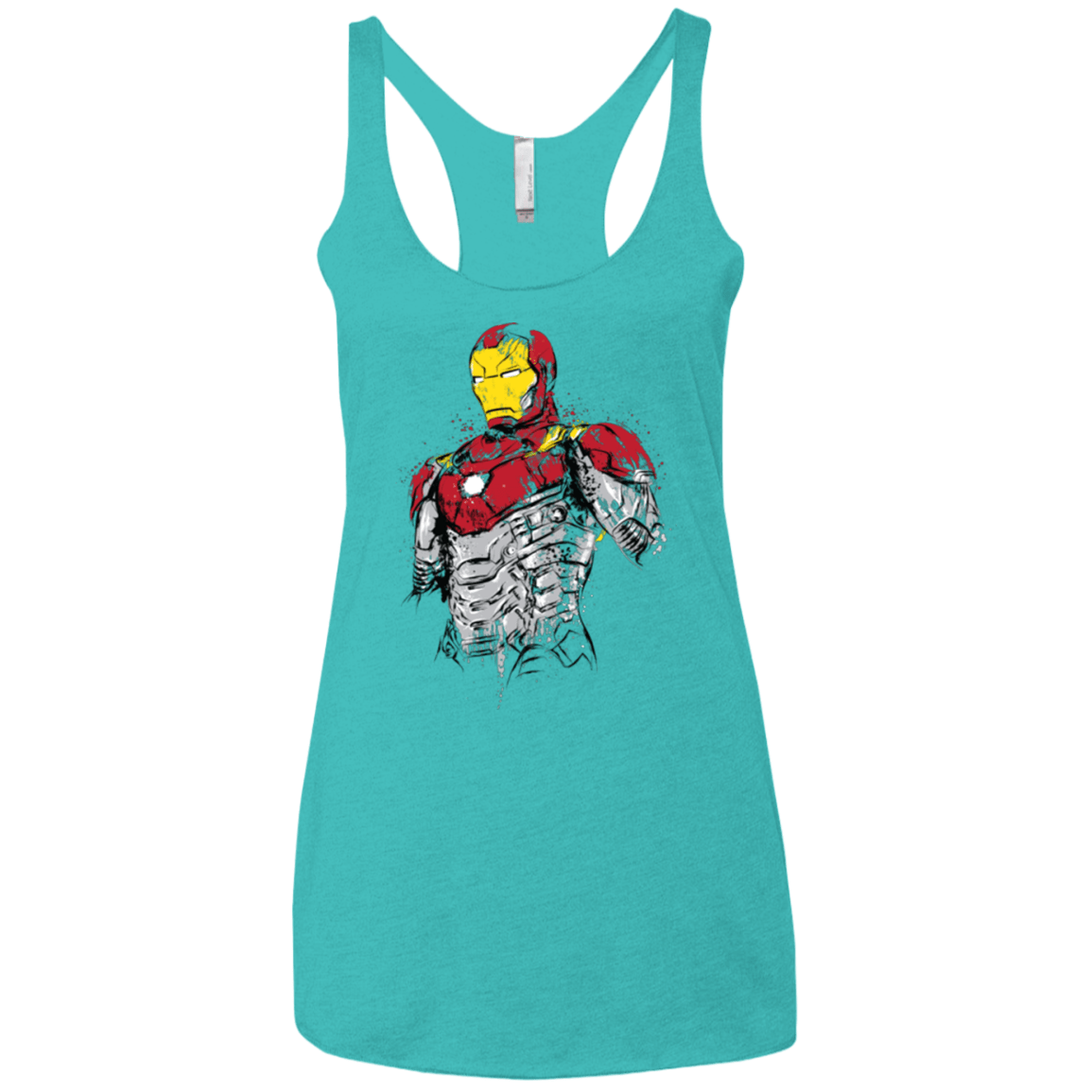 T-Shirts Tahiti Blue / X-Small Ironman - Mark XLVII Armor Women's Triblend Racerback Tank