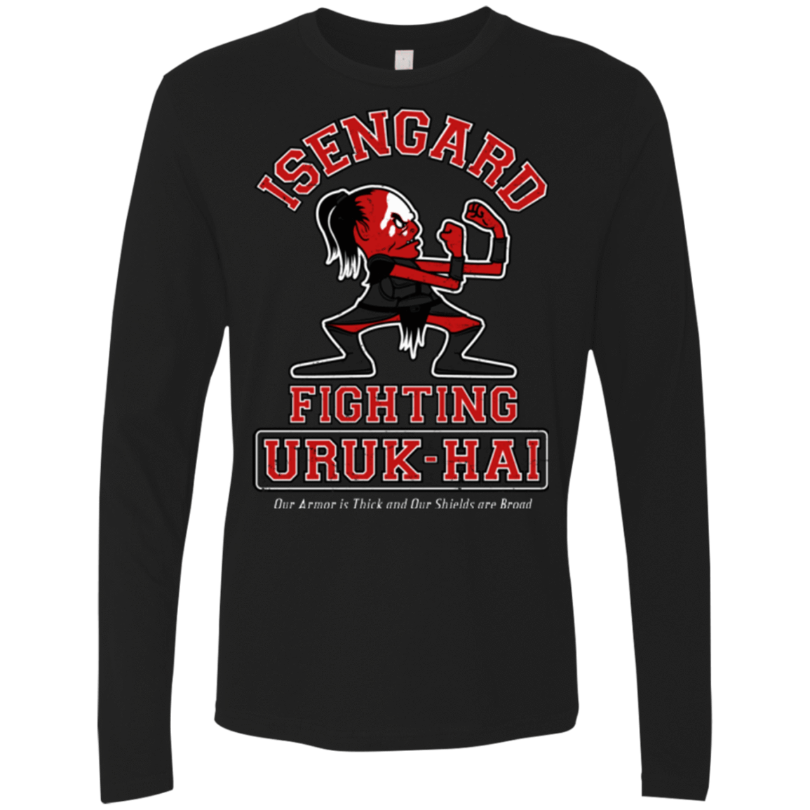 T-Shirts Black / Small ISENGARD FIGHTING URUKHAI Men's Premium Long Sleeve