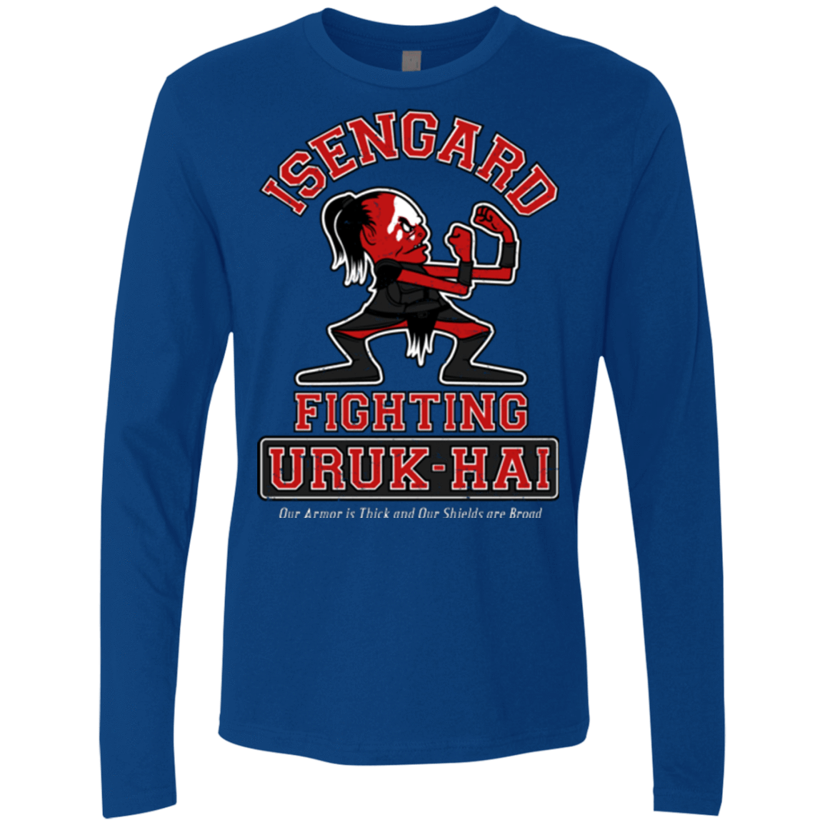 T-Shirts Royal / Small ISENGARD FIGHTING URUKHAI Men's Premium Long Sleeve
