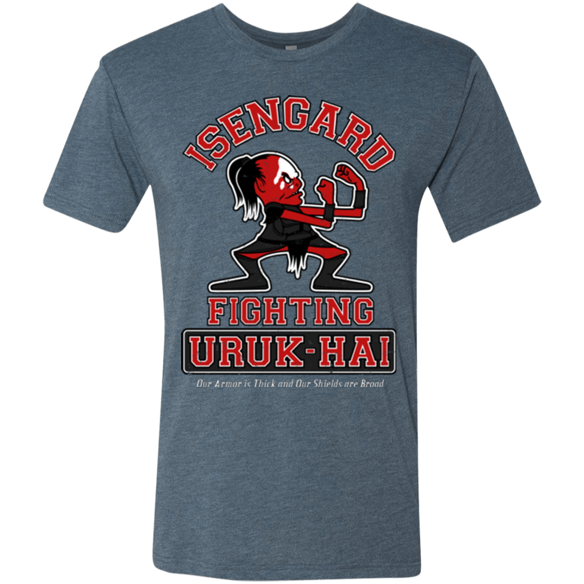 T-Shirts Indigo / Small ISENGARD FIGHTING URUKHAI Men's Triblend T-Shirt