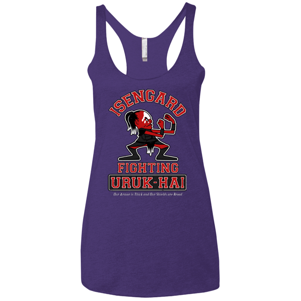 T-Shirts Purple / X-Small ISENGARD FIGHTING URUKHAI Women's Triblend Racerback Tank