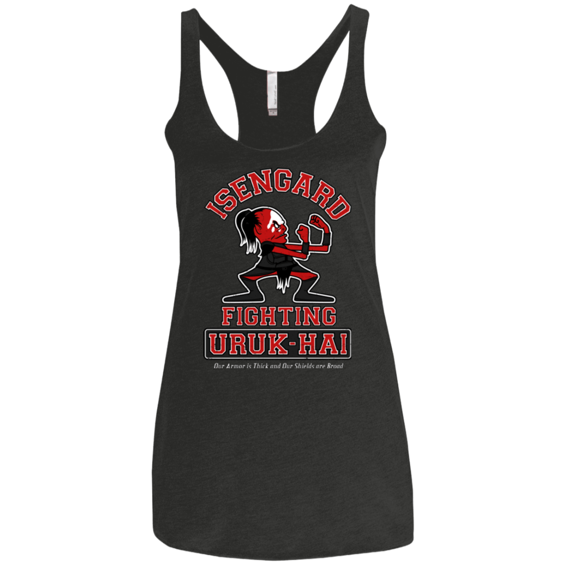 T-Shirts Vintage Black / X-Small ISENGARD FIGHTING URUKHAI Women's Triblend Racerback Tank