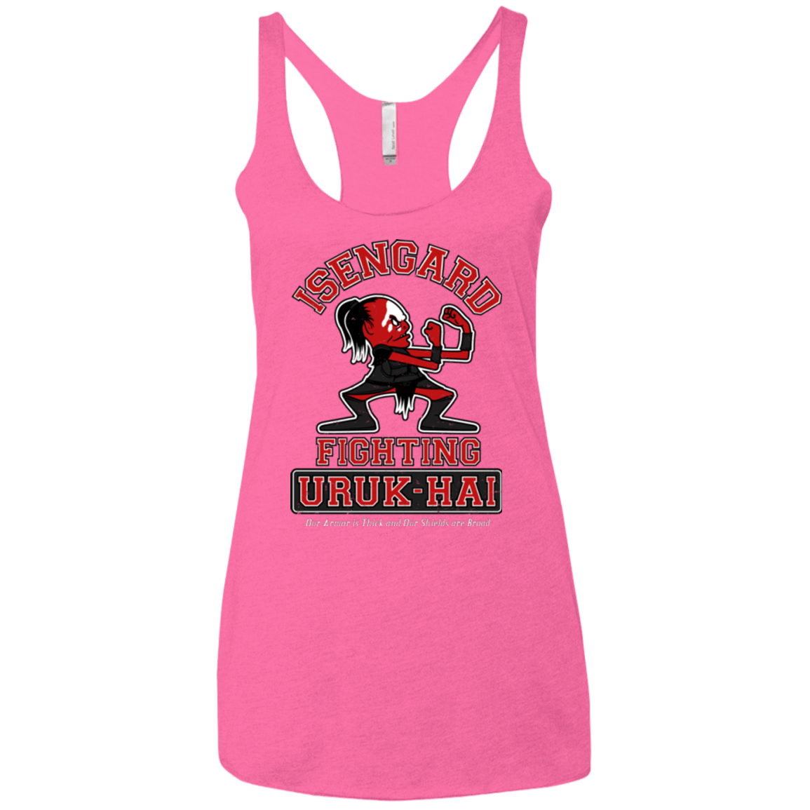 T-Shirts Vintage Pink / X-Small ISENGARD FIGHTING URUKHAI Women's Triblend Racerback Tank